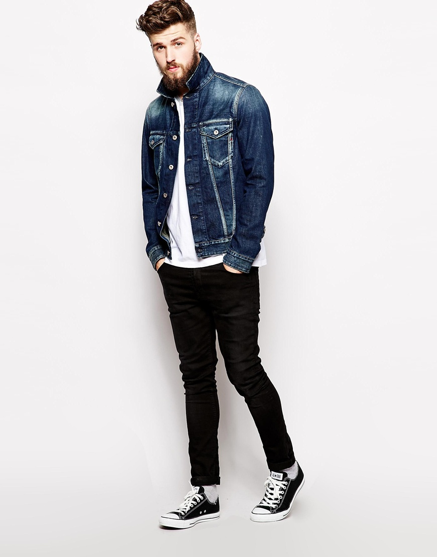 Replay Classic And Casual Denim Short Jacket in Blue for Men | Lyst