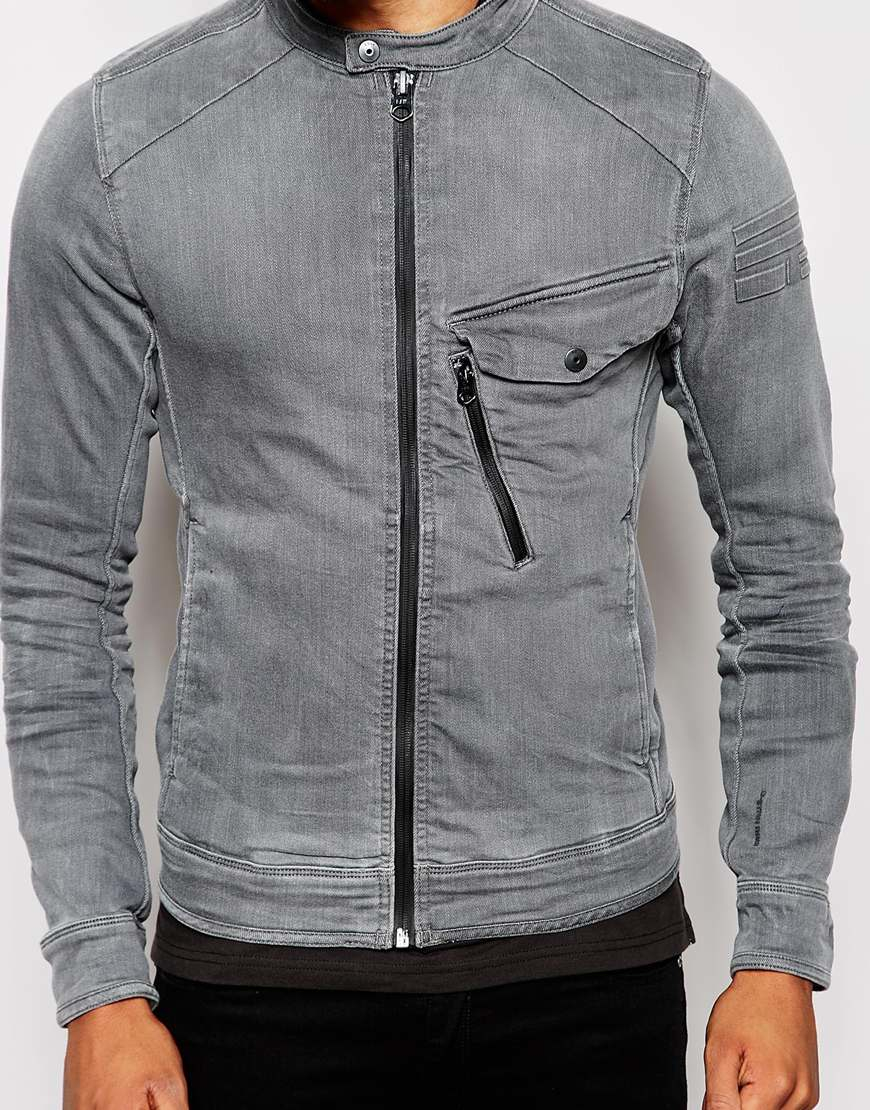 G-Star RAW Denim Jacket Defend Slim Fit 3d Slander Superstretch Grey in  Gray for Men | Lyst