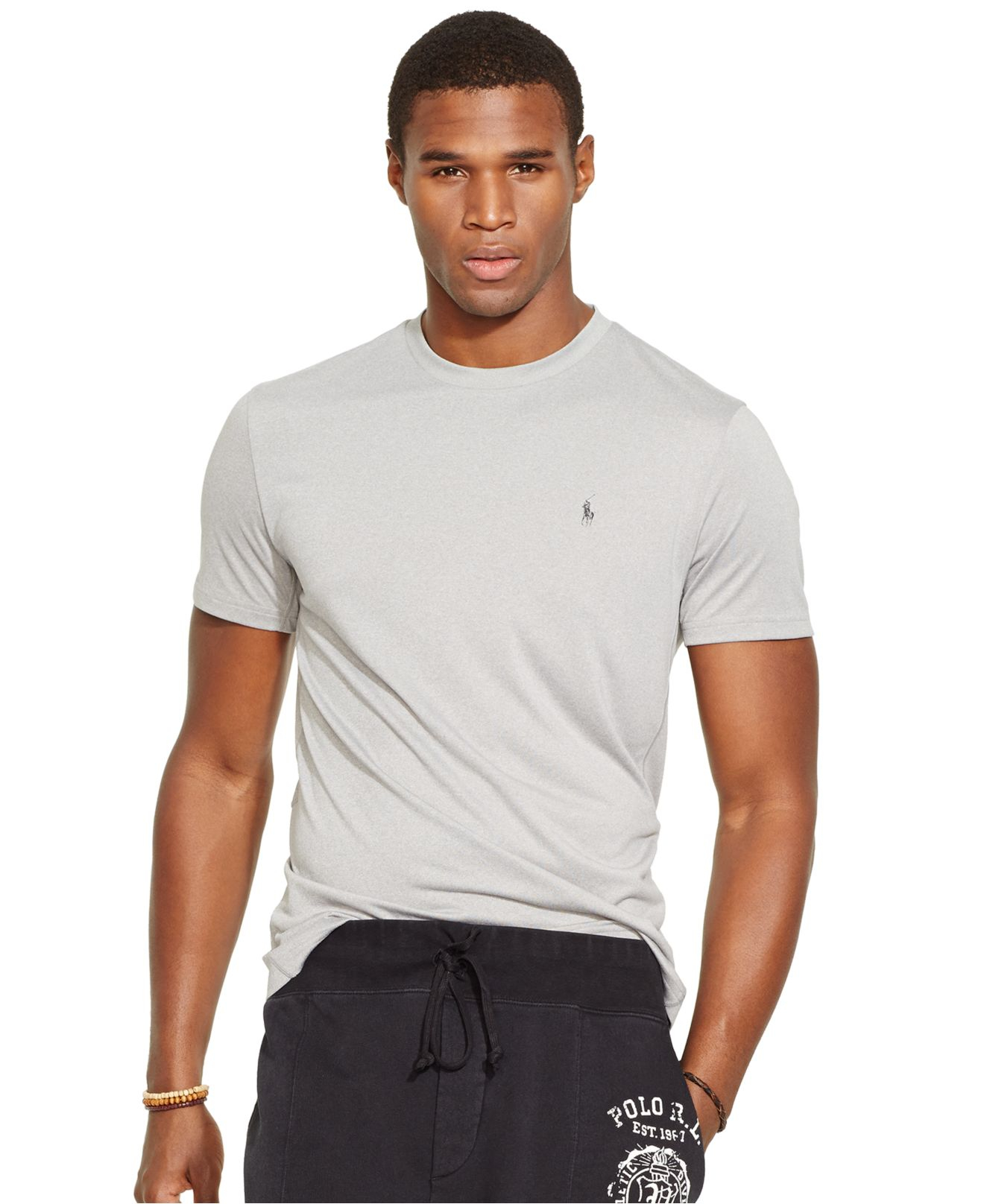 Polo Ralph Lauren Jersey Performance T-Shirt in Gray for Men - Lyst