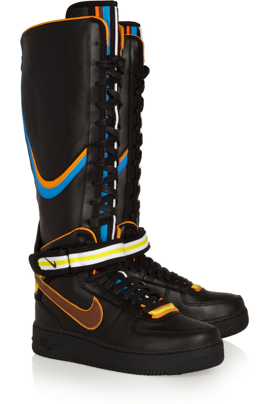 Nike + Riccardo Tisci Air Force 1 Leather High-Top Sneakers in Black - Lyst