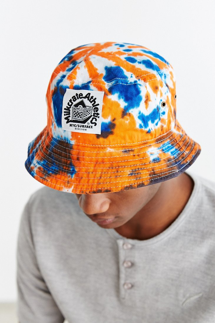 Tie dye milkcrate bucket hat sales