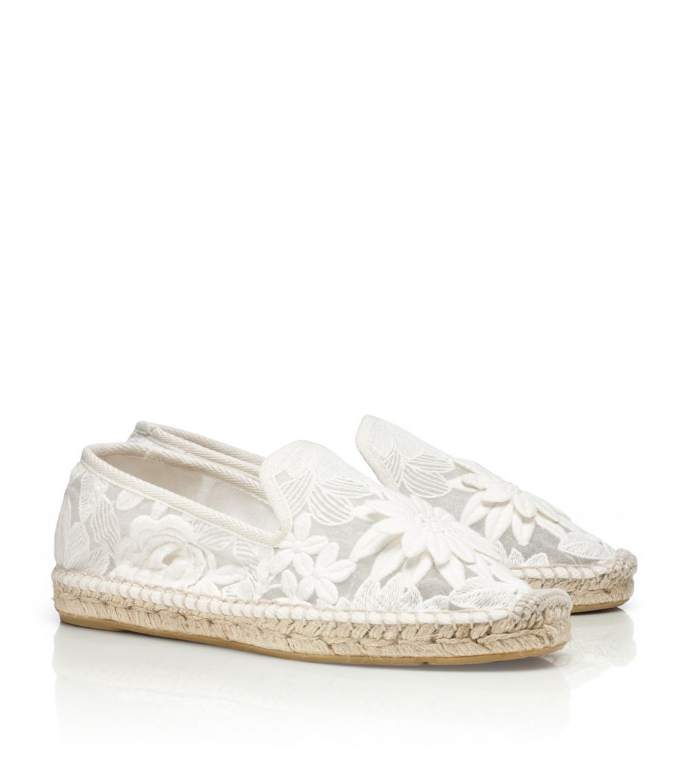 tory burch espadrille white