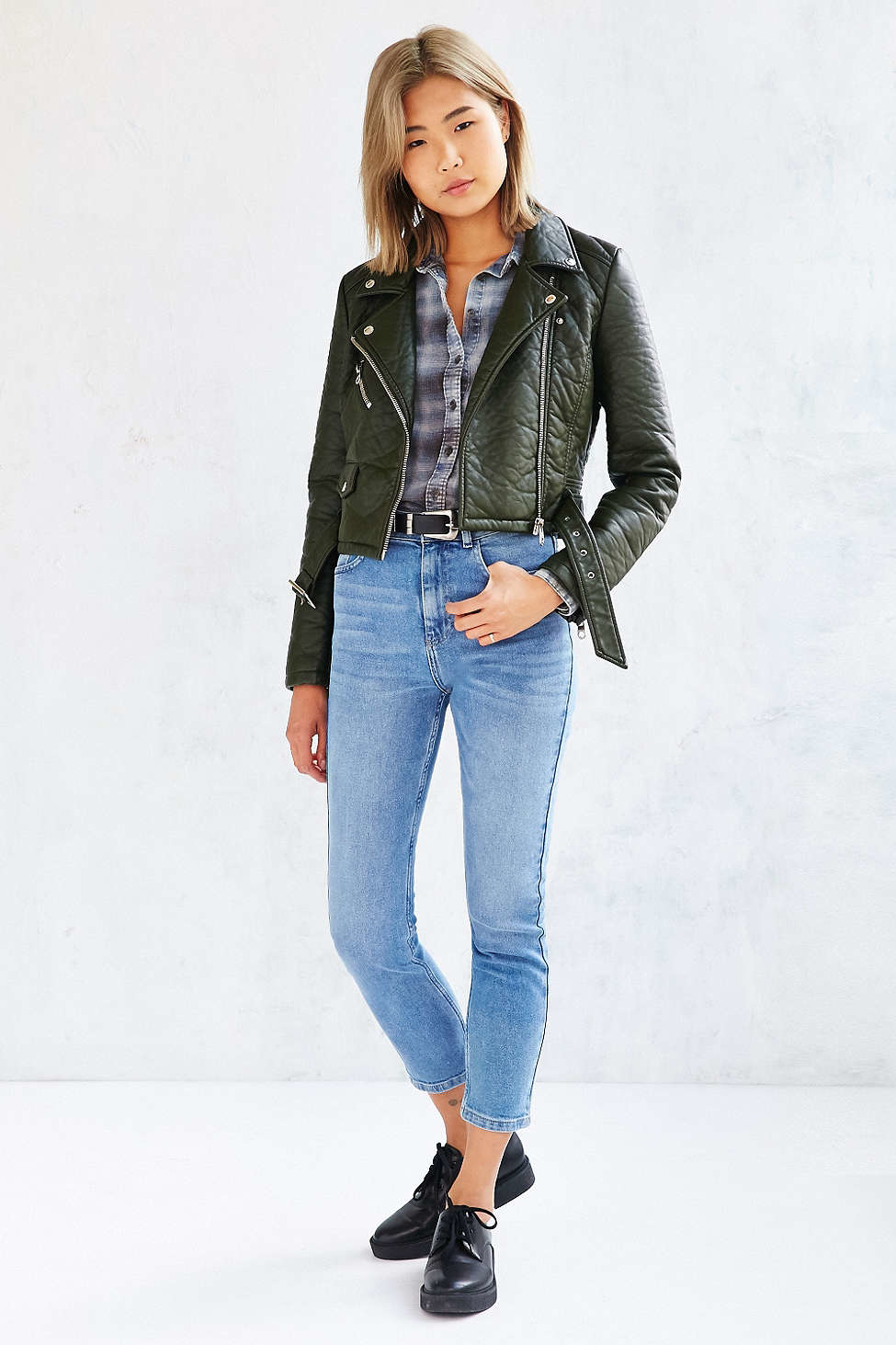 members only vegan leather jacket