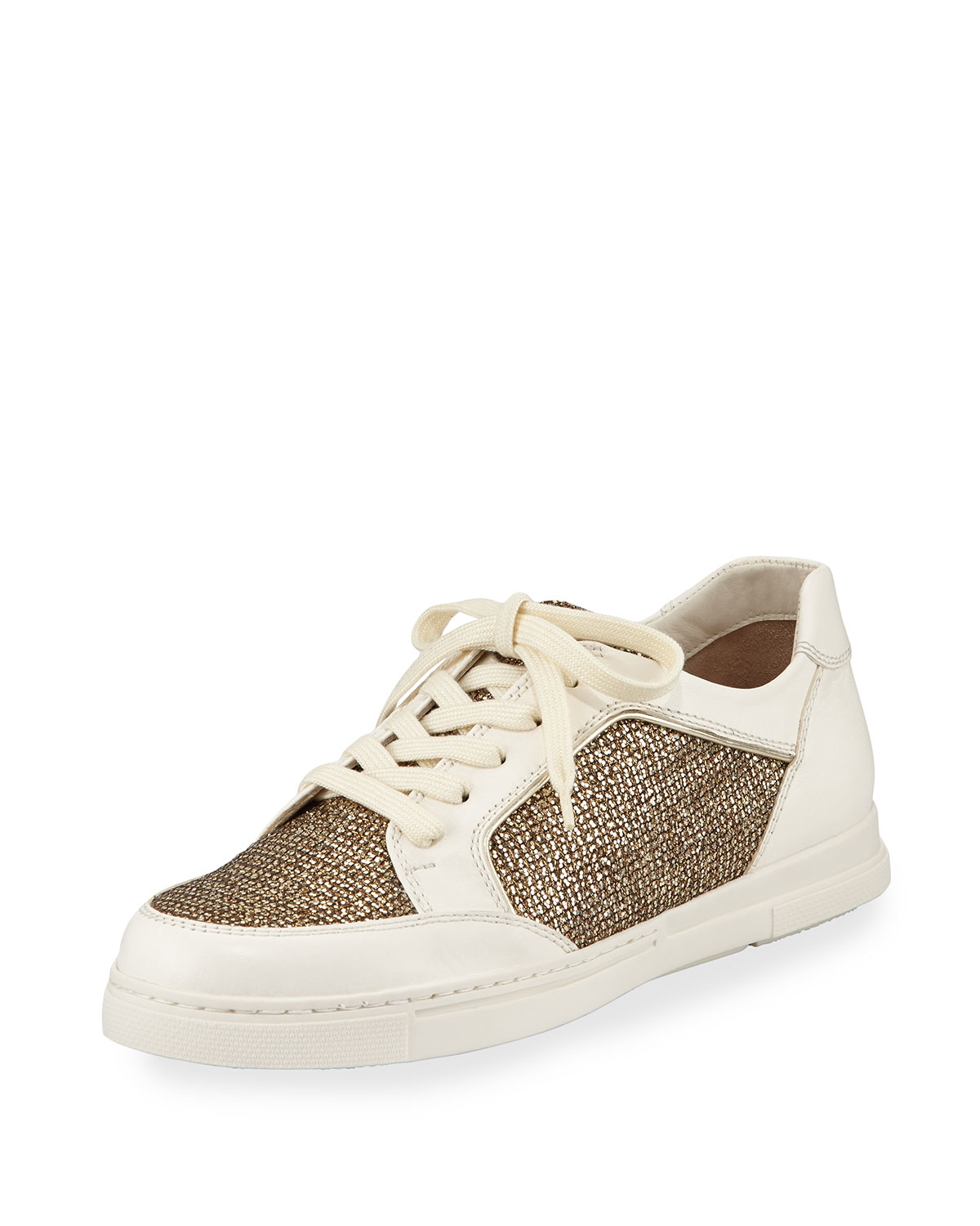 stuart weitzman gold sneakers