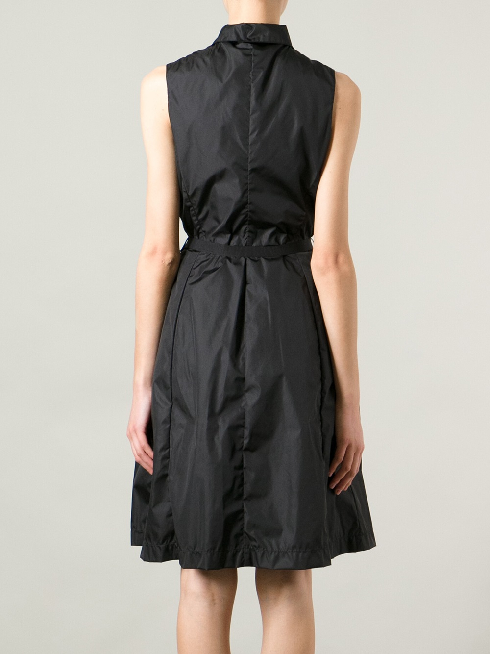 Moncler Zipped Dress in Black | Lyst