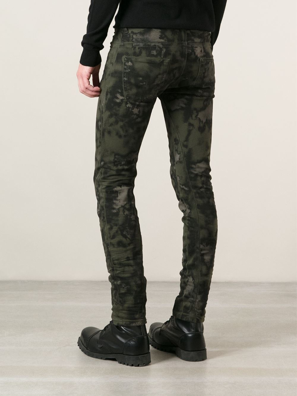 Diesel Black Gold Camouflage Skinny Jeans in Green for Men - Lyst