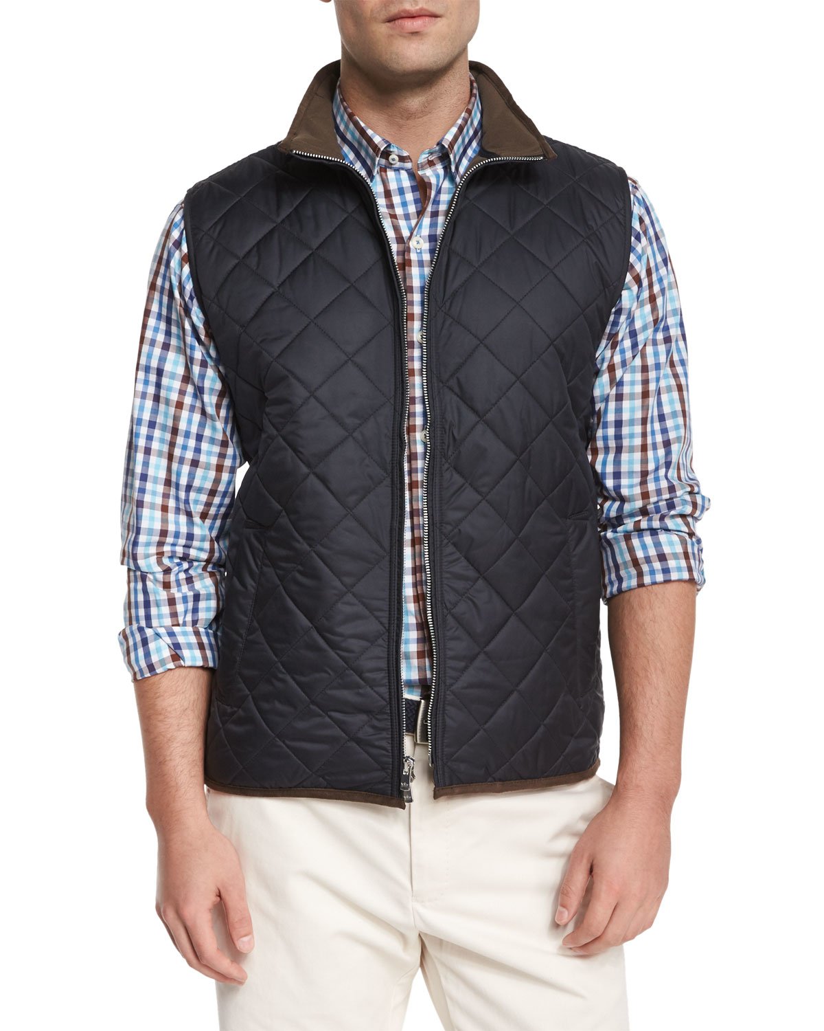 Peter Millar Synthetic Potomac Quilted Vest in Black for Men - Lyst