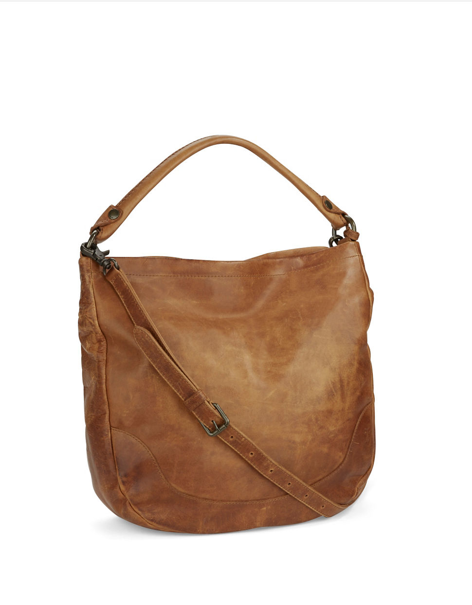 Frye Melissa Leather Hobo Bag in Brown (Cognac) | Lyst