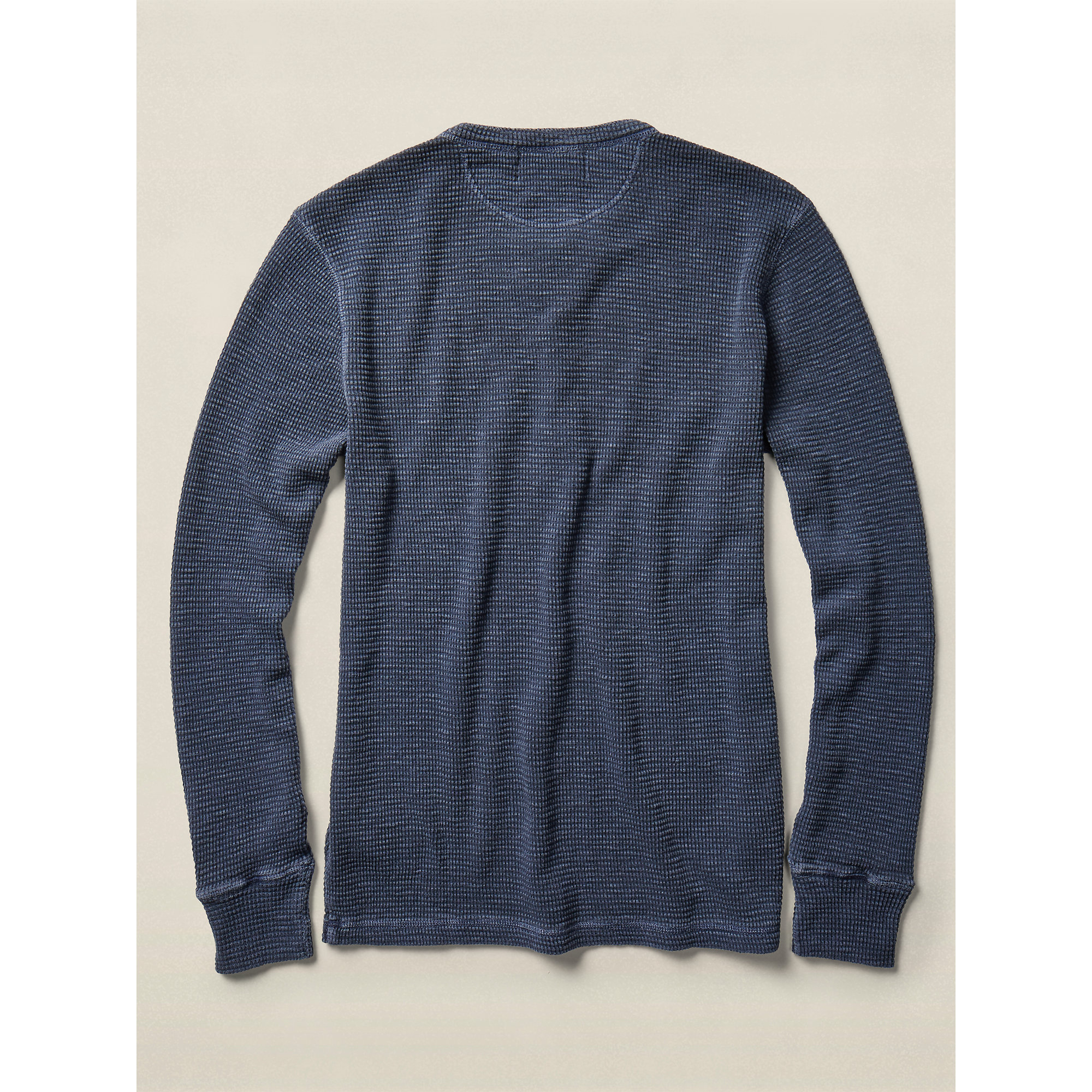 Lyst - Rrl Waffle-knit Cotton Henley in Blue for Men