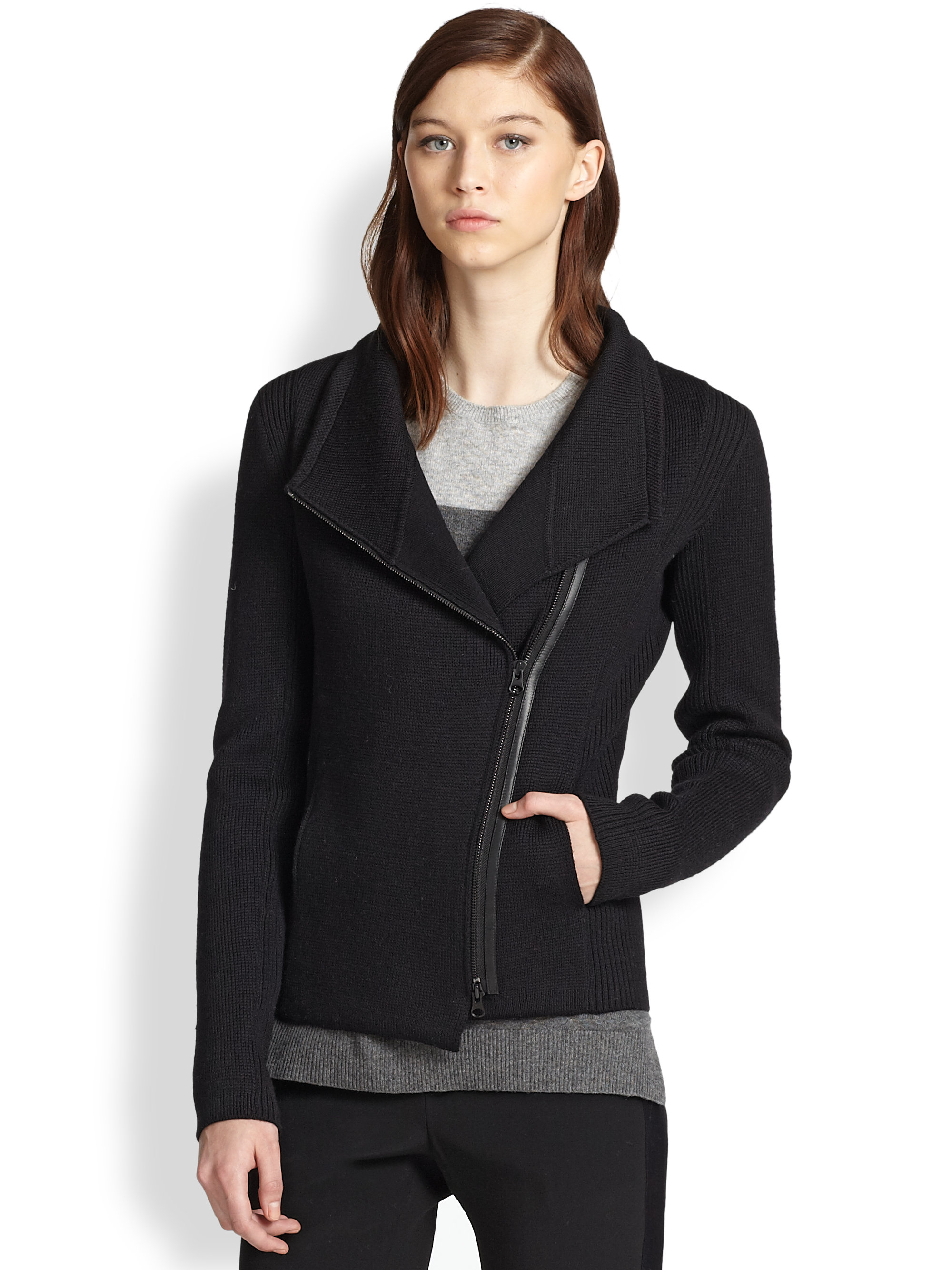 biker style cardigan