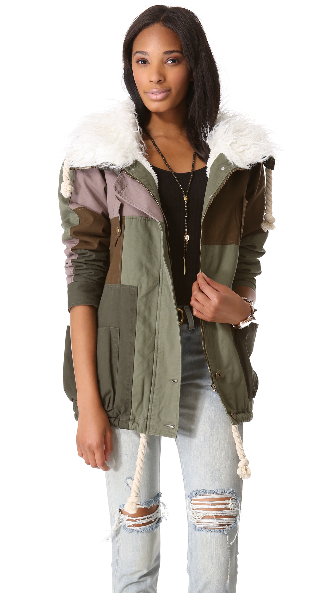 one teaspoon faux fur jacket