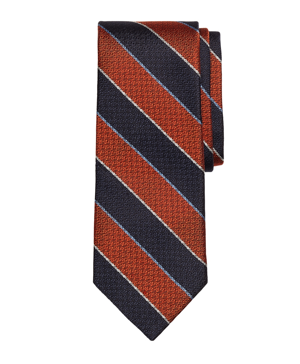 Brooks Brothers Textured Stripe Tie in Blue for Men (Orange) Lyst