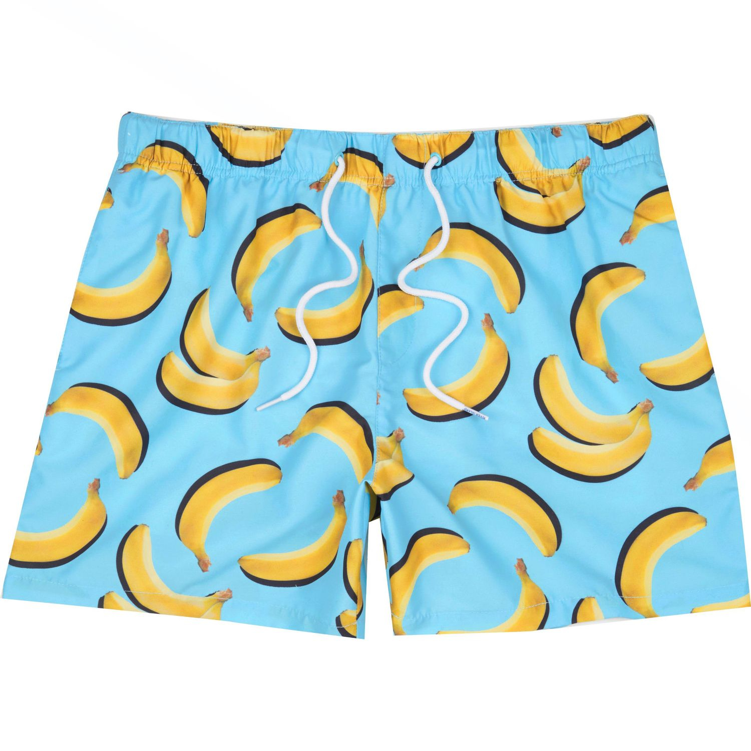 banana print swim trunks