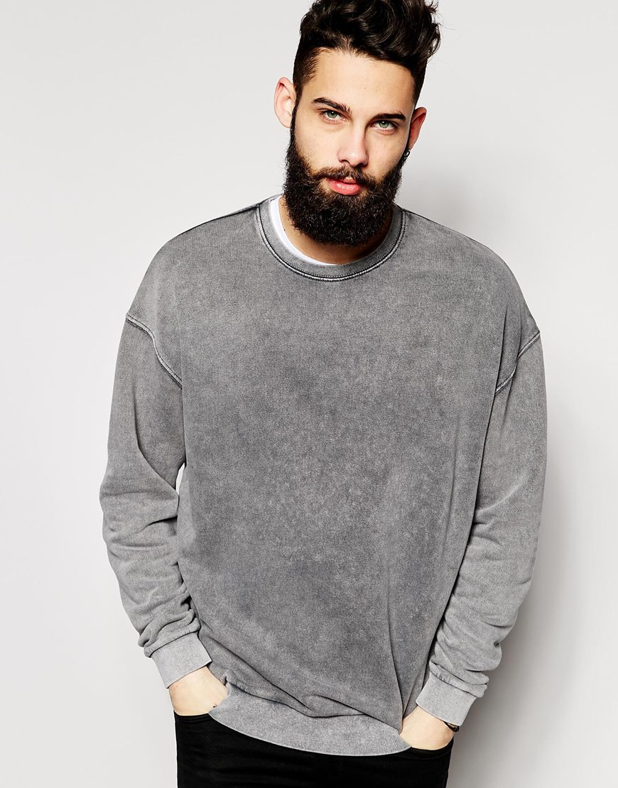 washed grey sweatshirt