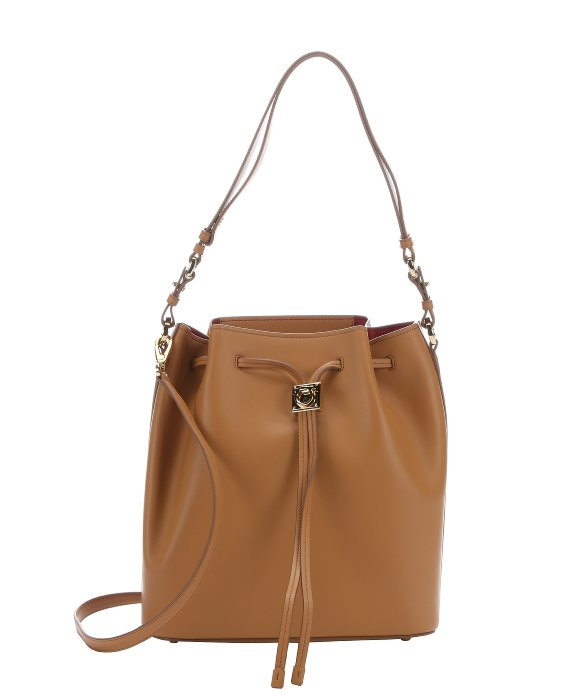 inez drawstring bag in smooth calfskin  