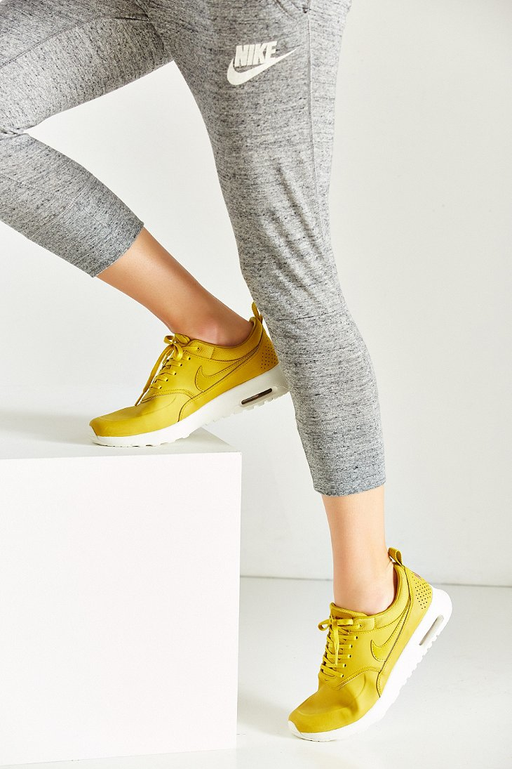 Nike Air Max Thea Premium Sneaker in Mustard (Yellow) | Lyst