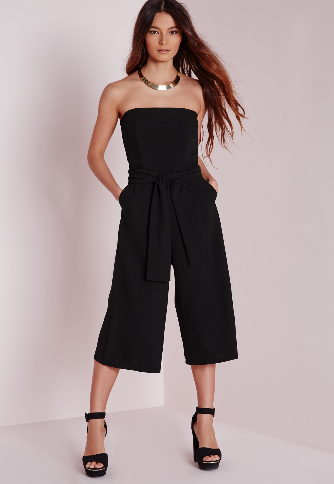 bandeau jumpsuit culotte