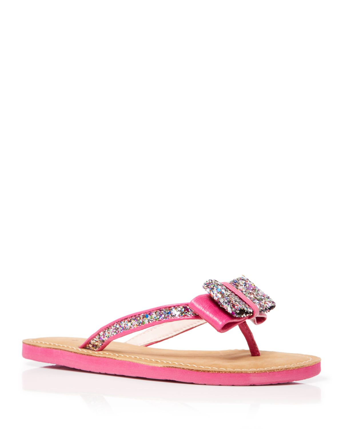 wide fit sparkly flip flops