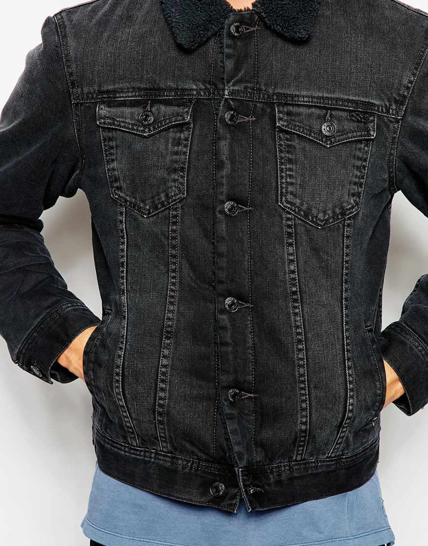 خطف pepe jeans black denim jacket 