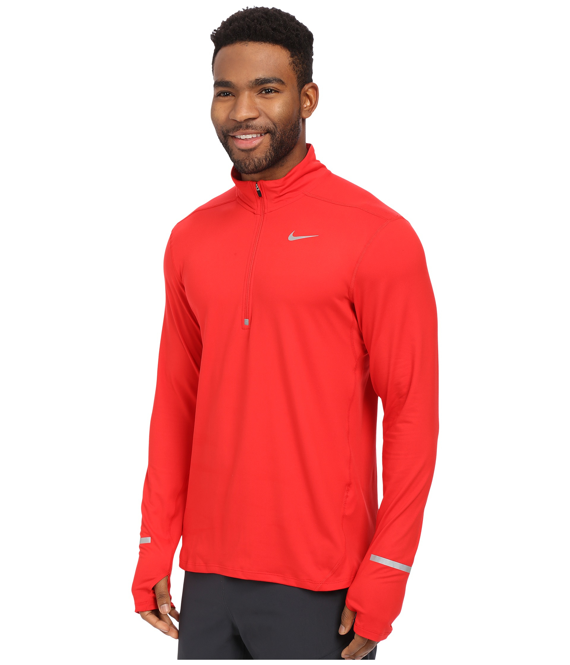 nike element half zip red