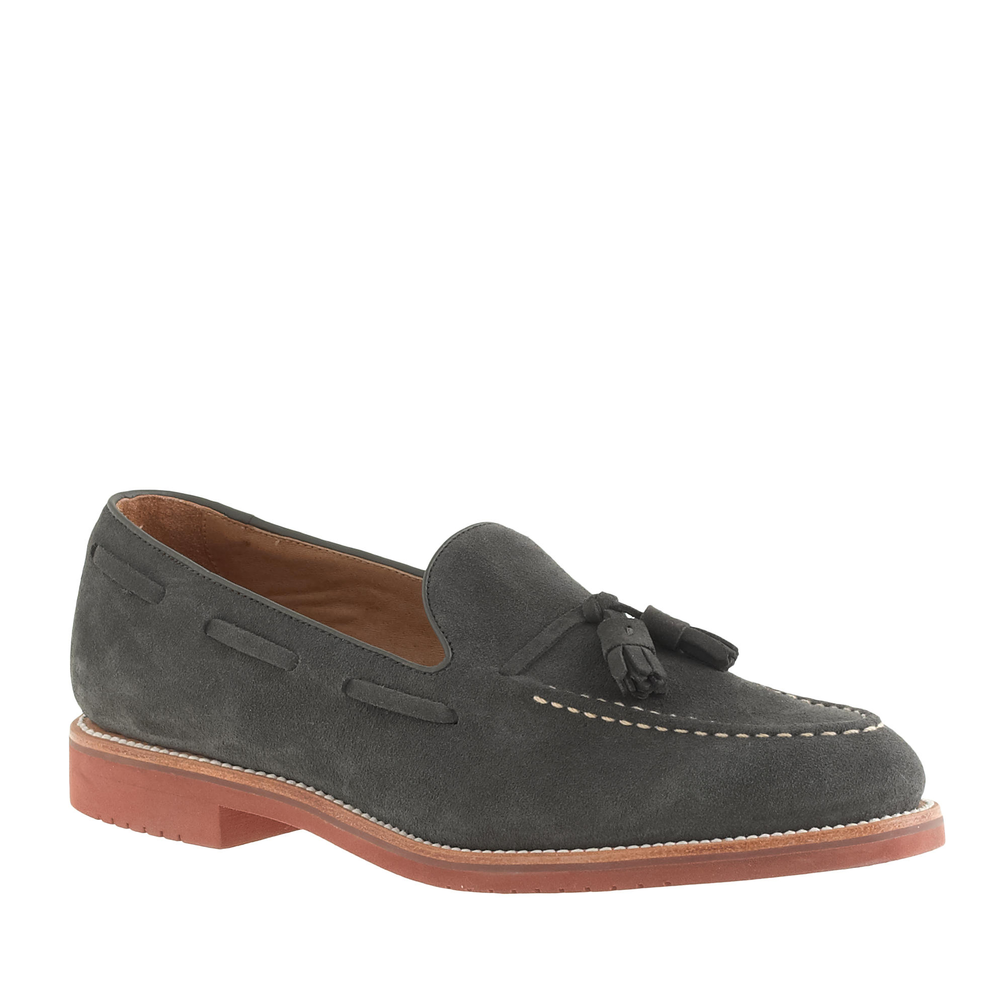 J.crew Kenton Suede Tassel Loafers in Gray for Men (greystone) | Lyst