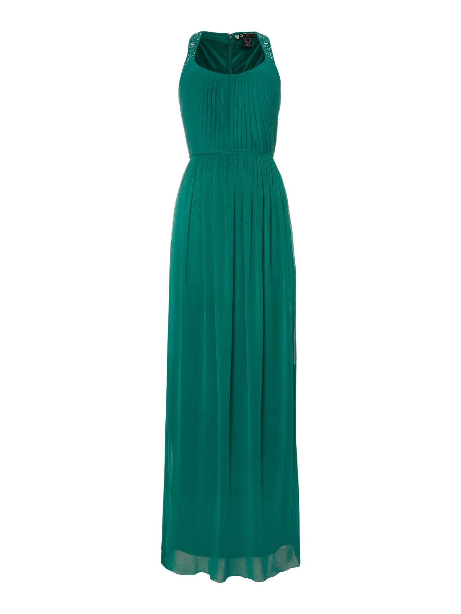 Js Collections Beaded Halter Neck Dress in Green (Emerald) | Lyst