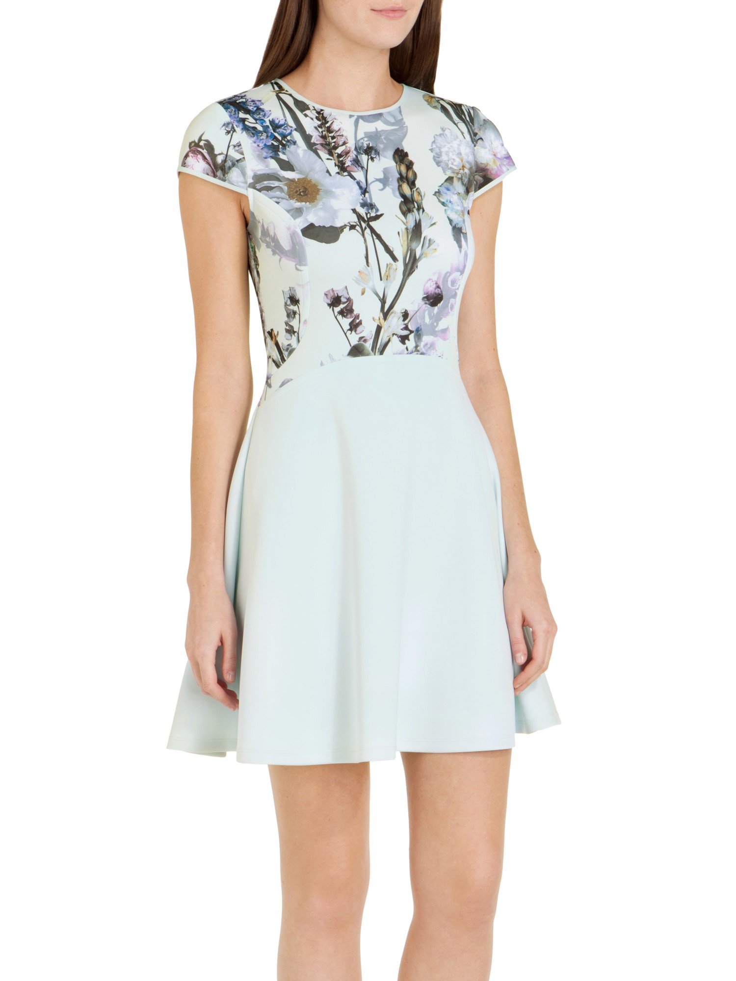 Ted Baker Faythe Torchlit Floral Dress in Green | Lyst UK