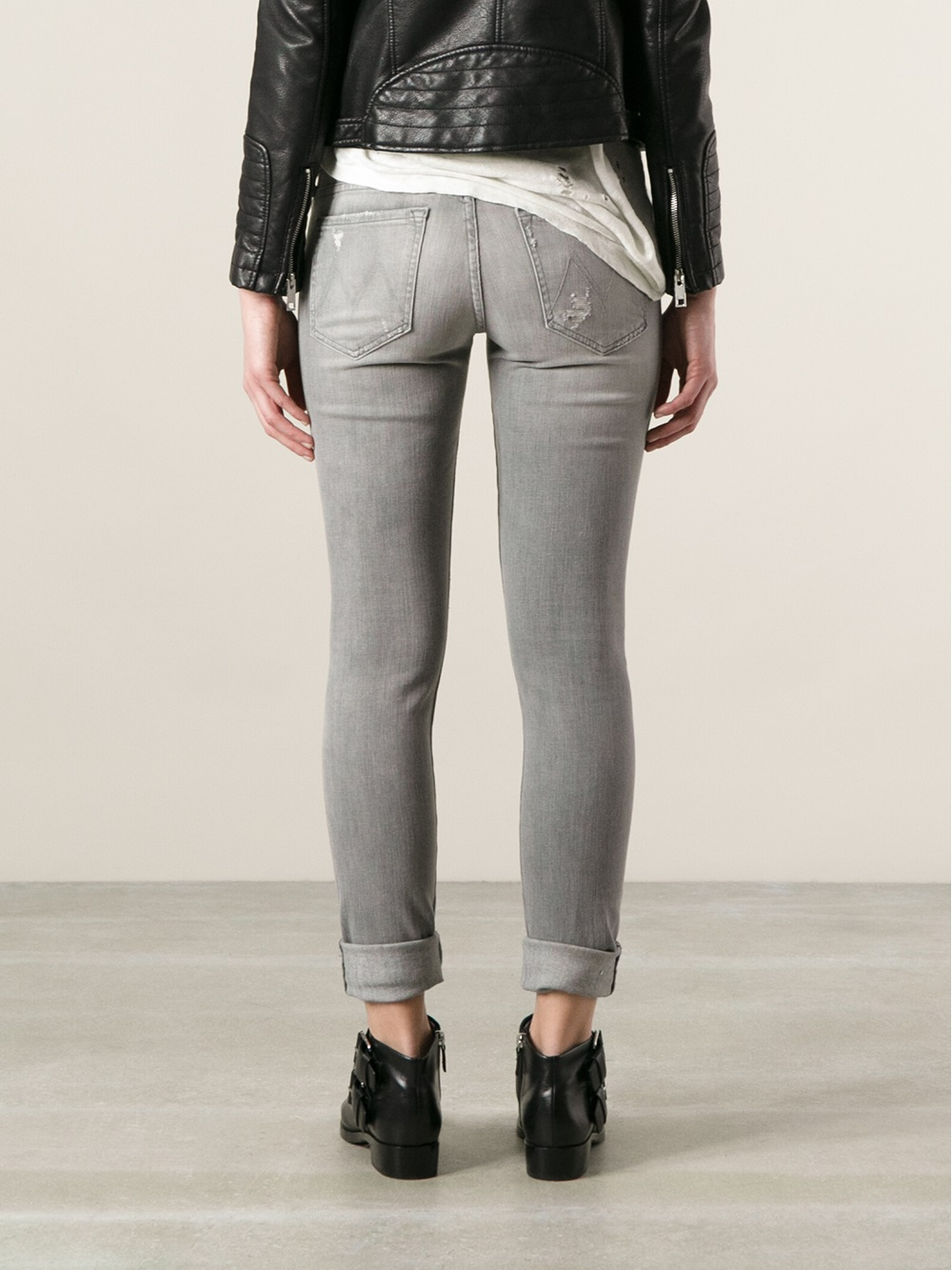 mother gray jeans