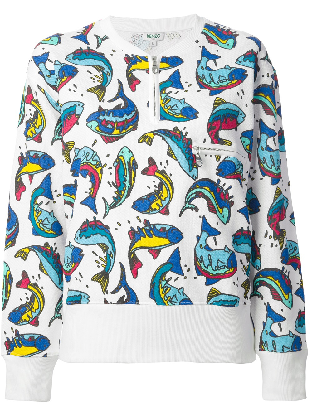 kenzo fish sweatshirt