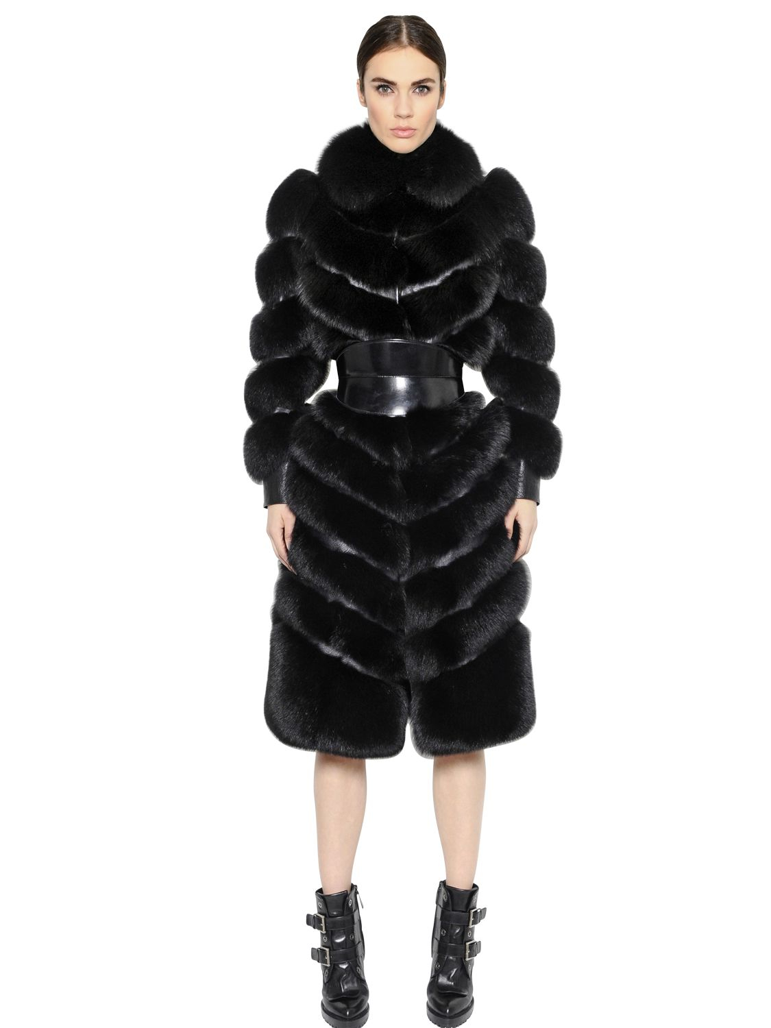 Alexander McQueen Fur Jacket black elegant Fashion Jackets Fur Jackets 
