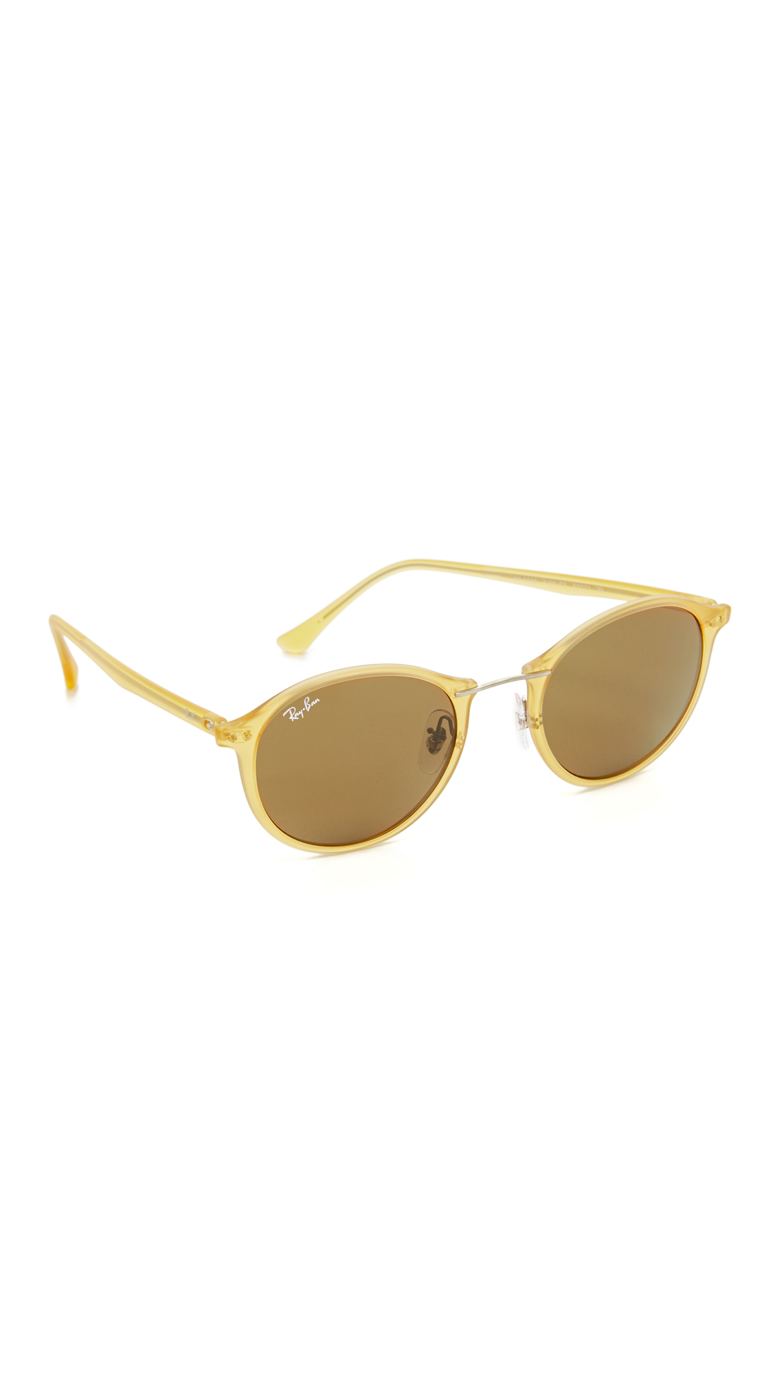 Ray-Ban Tech Light Ray Round Sunglasses | Lyst