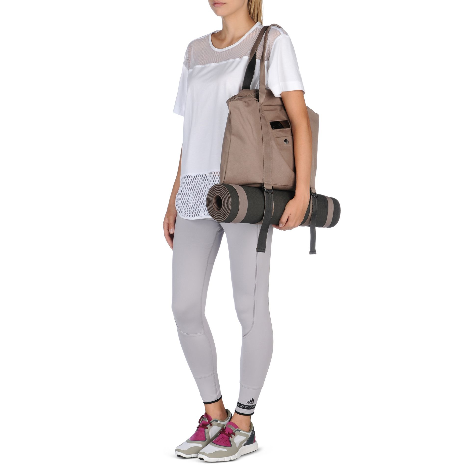Adidas By Stella Mccartney Cotton Yoga Bag In Natural Lyst