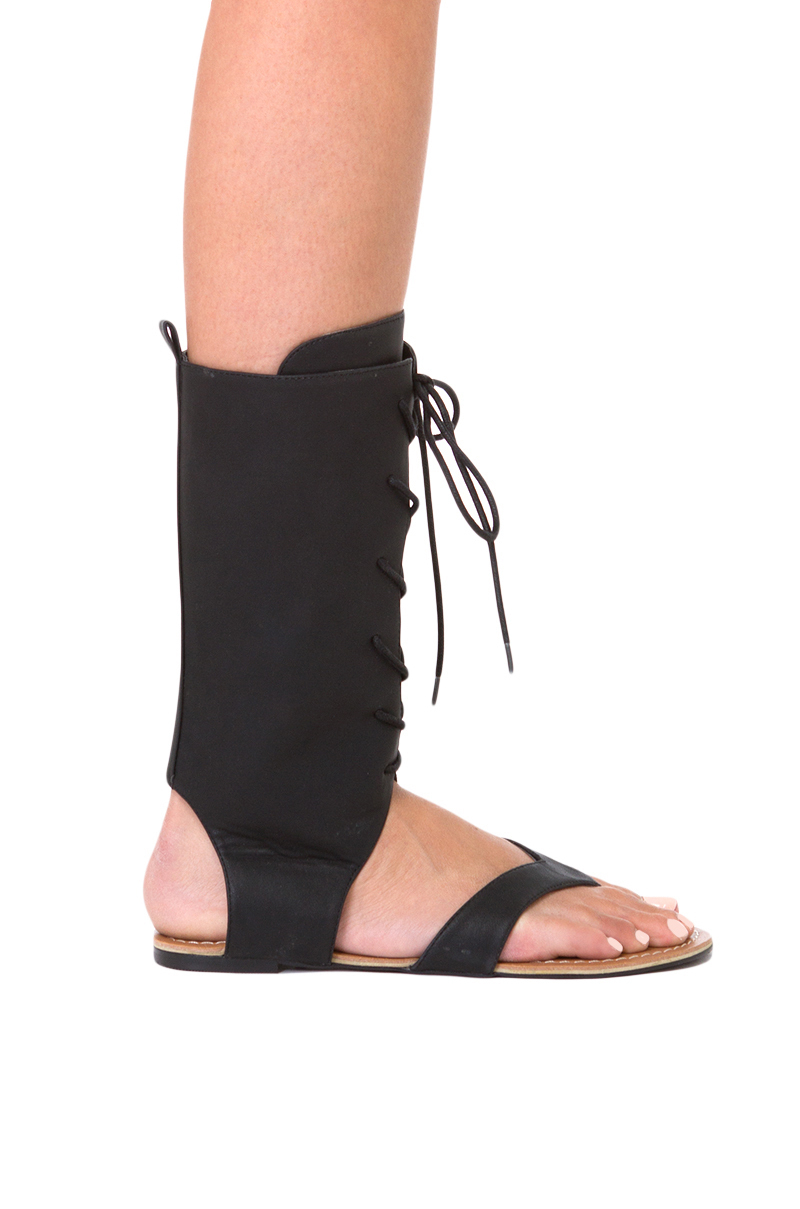 mid calf black gladiator sandals