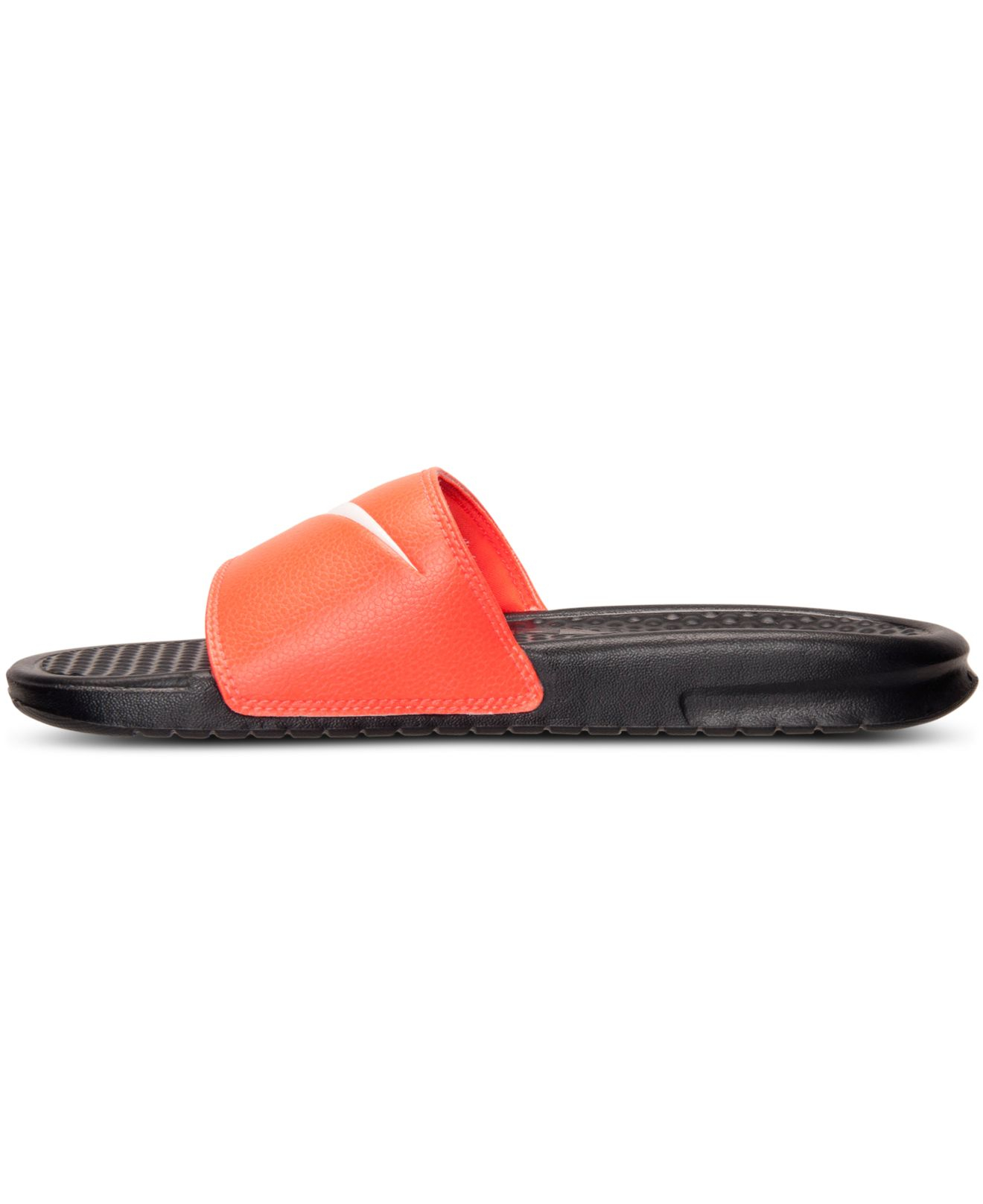 Nike Synthetic Men's Benassi Swoosh Slide Sandals From Finish Line in ...