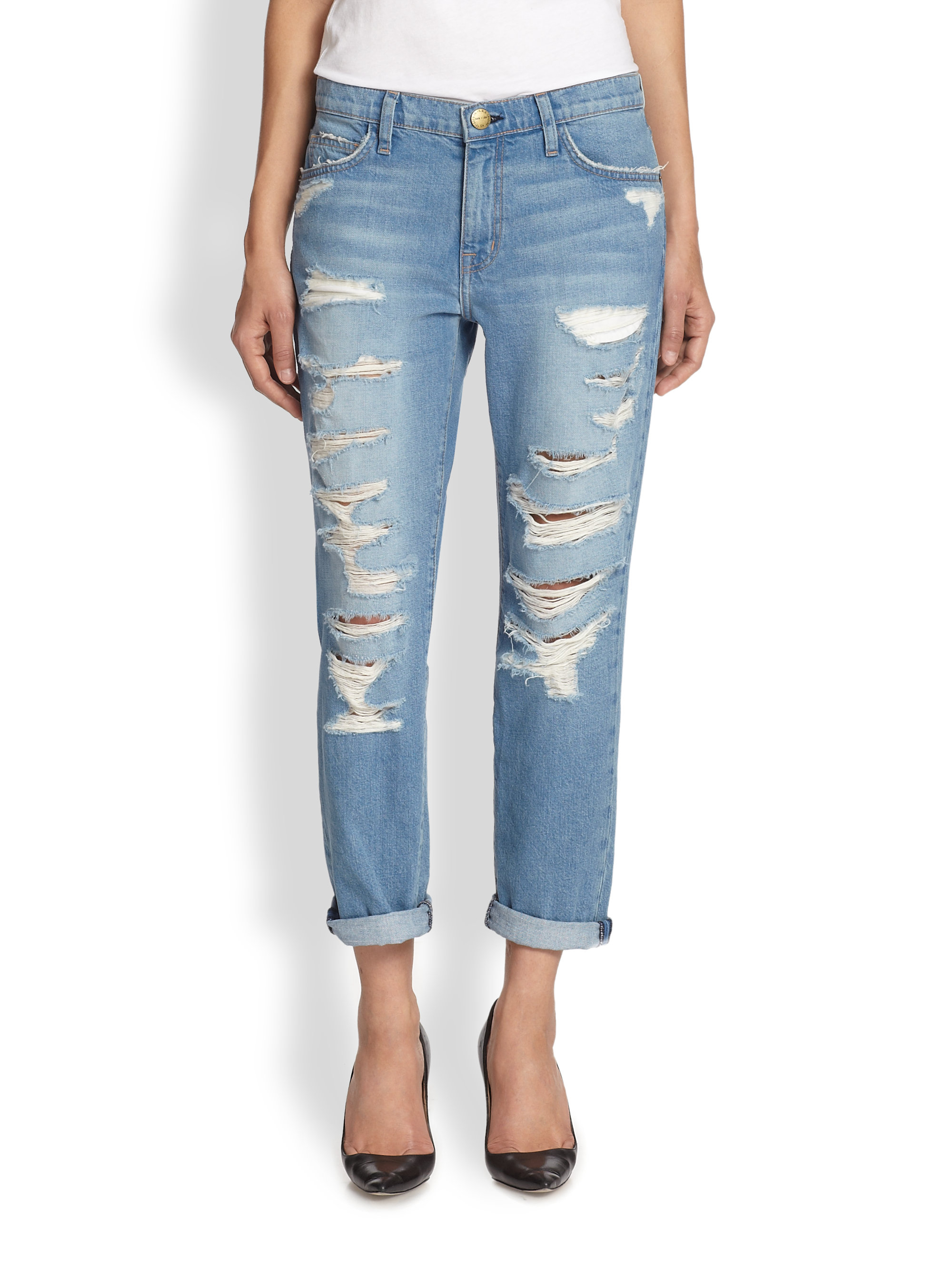 tattered skinny jeans