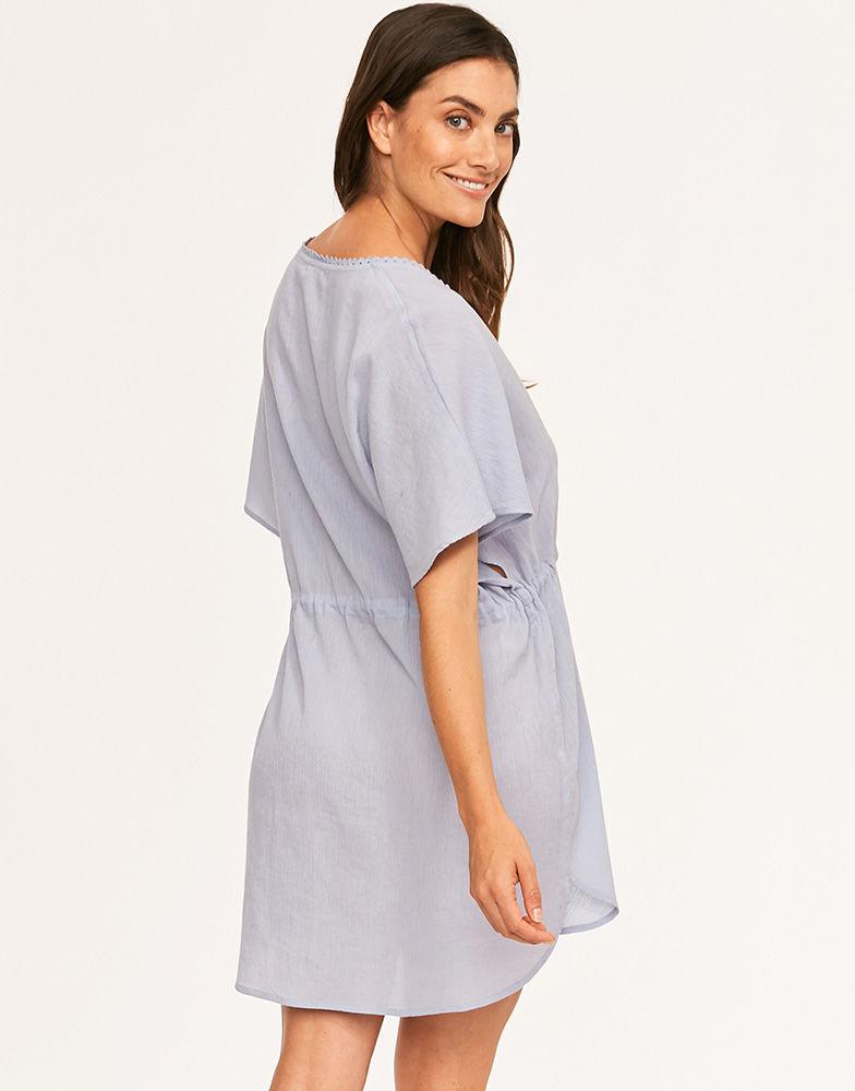 Figleaves Cotton Capri Woven Cover Up in Blue Chambray (Blue) - Lyst