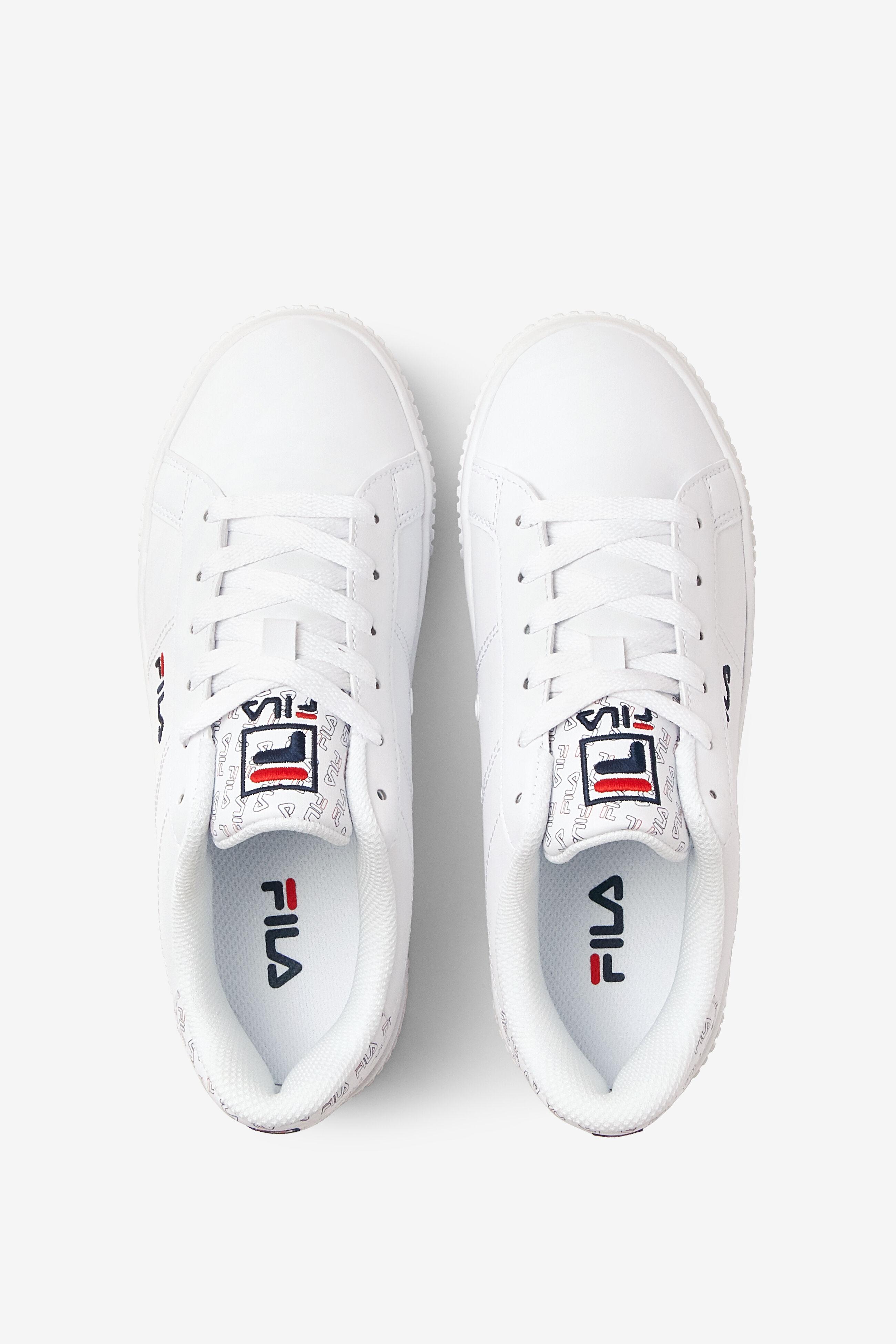 panache white multi platform sneakers