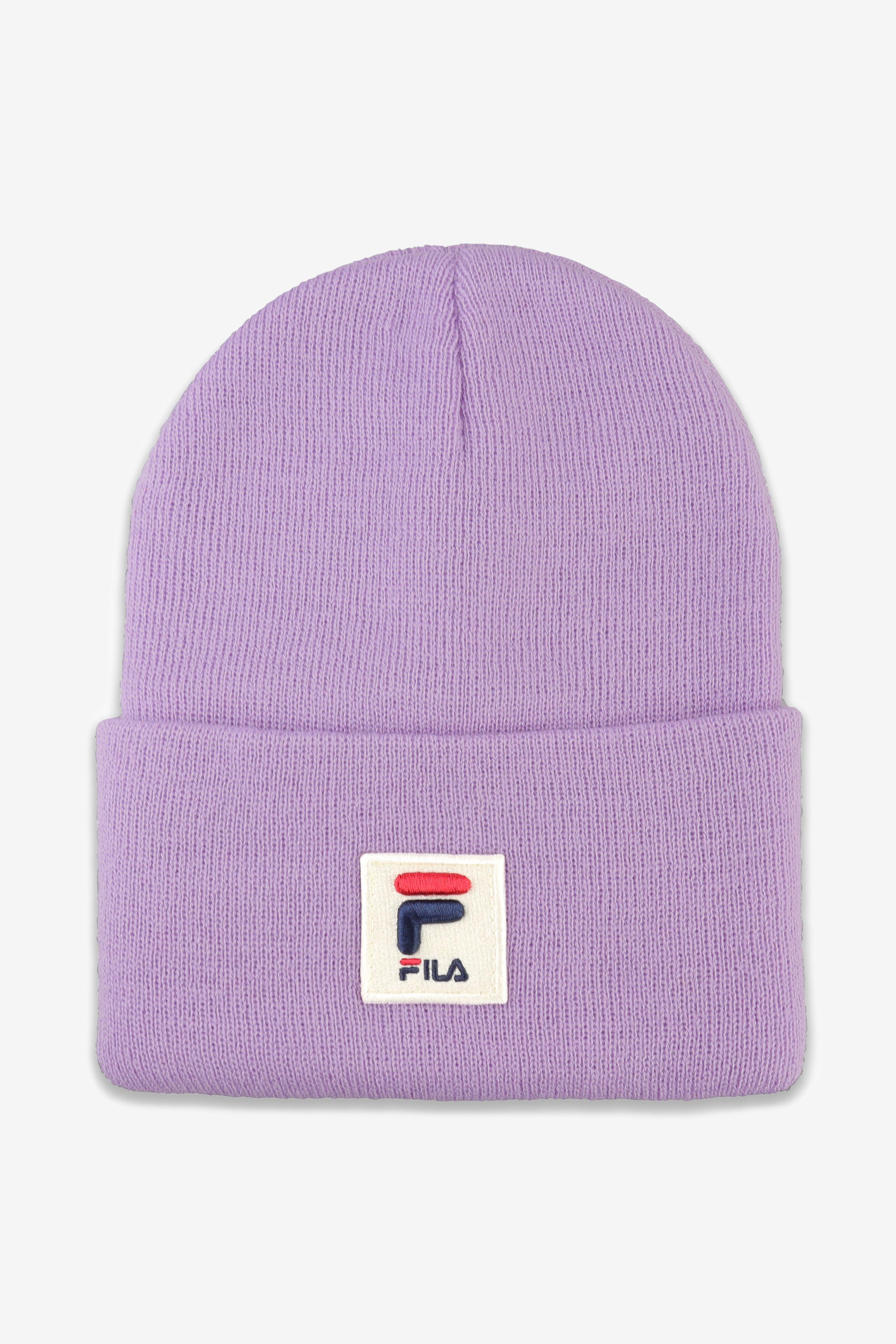 Fila Synthetic Cuffed Beanie in Purple 