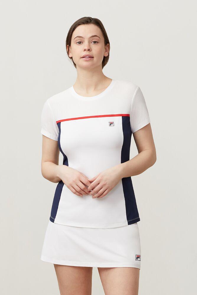 Fila Heritage Short Sleeve Top in White - Lyst