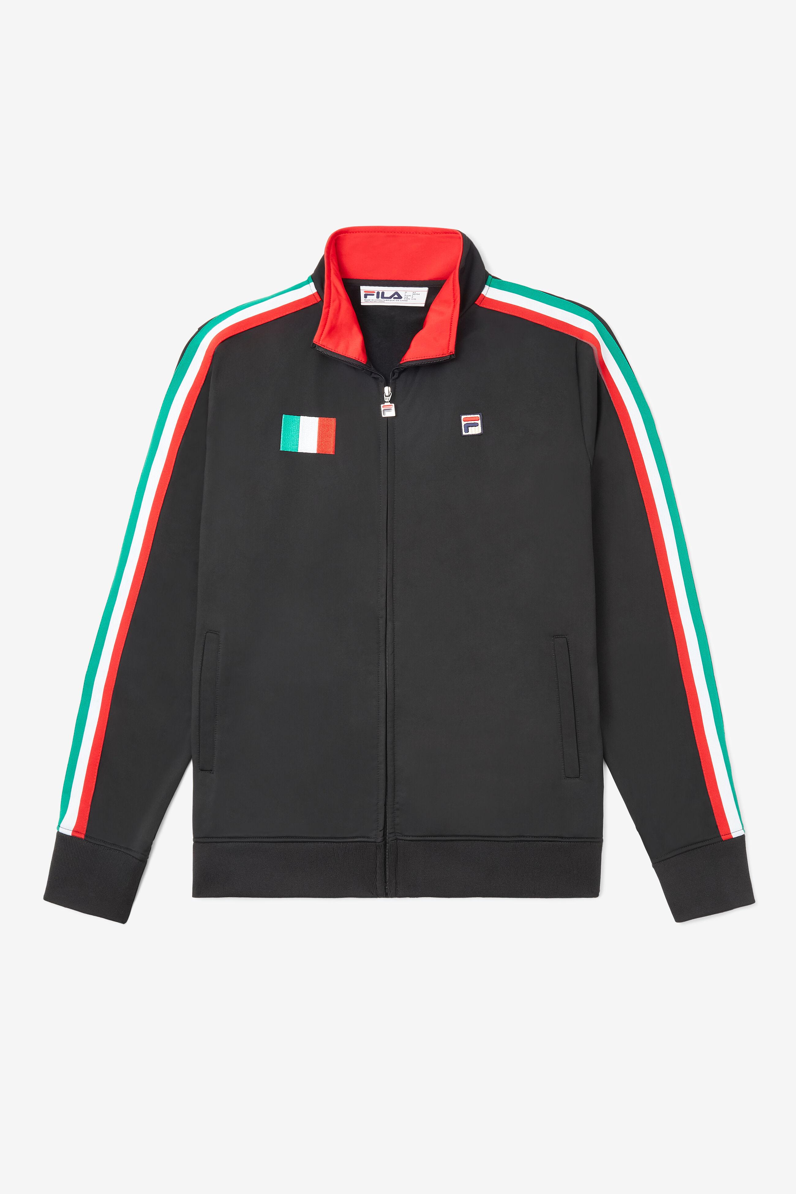 Fila Italy Track Jacket in Black | Lyst