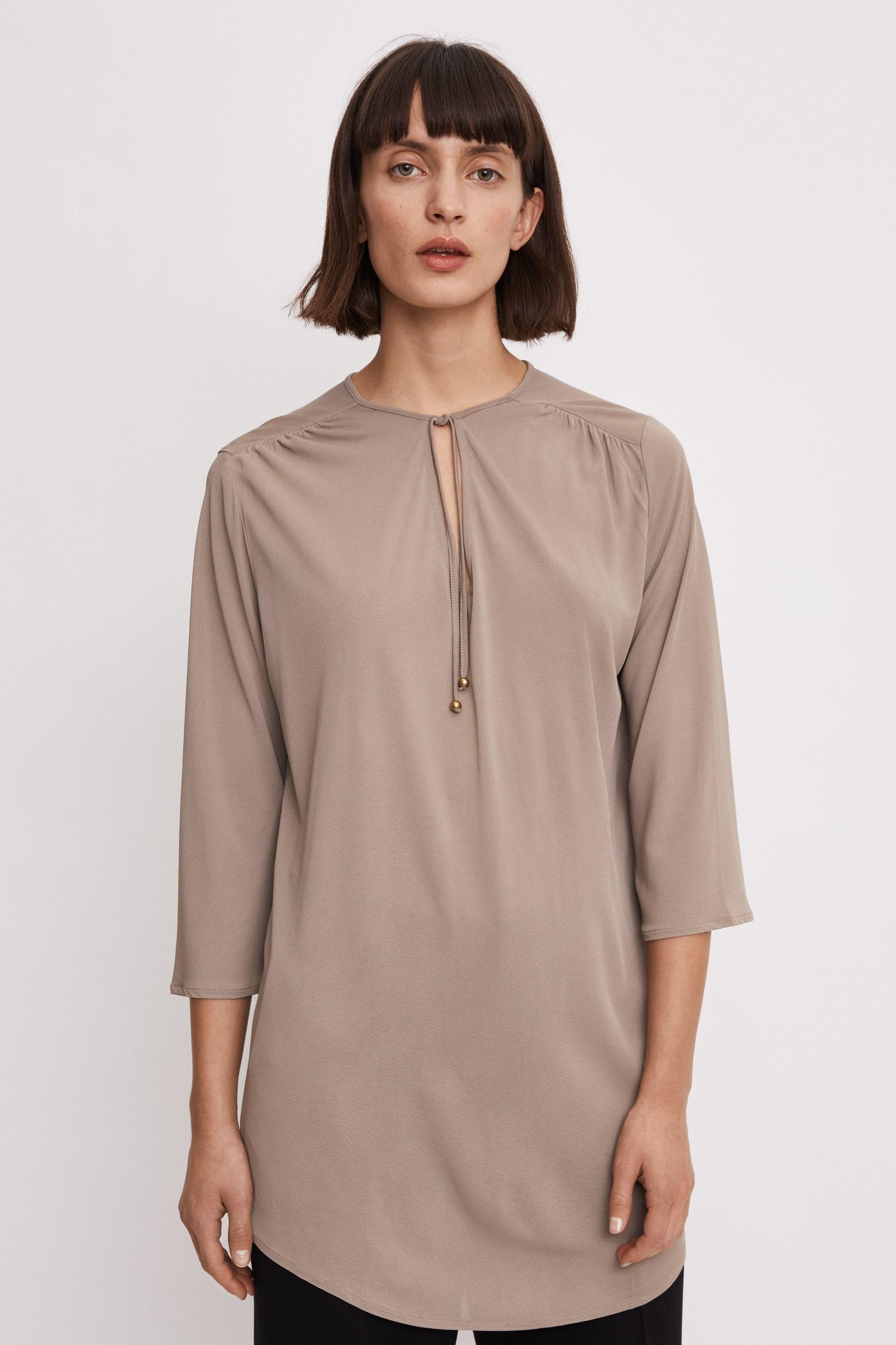 sheer tunic shirt