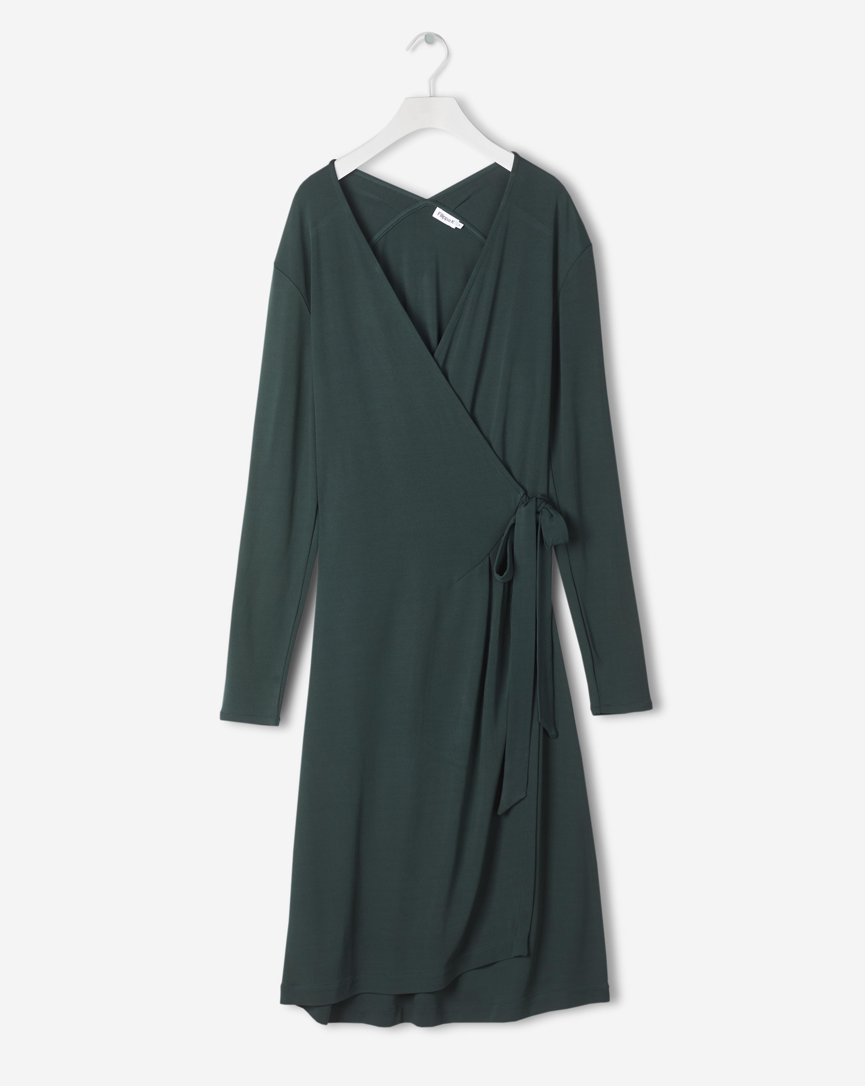 filippa k drapey crepe wrap dress