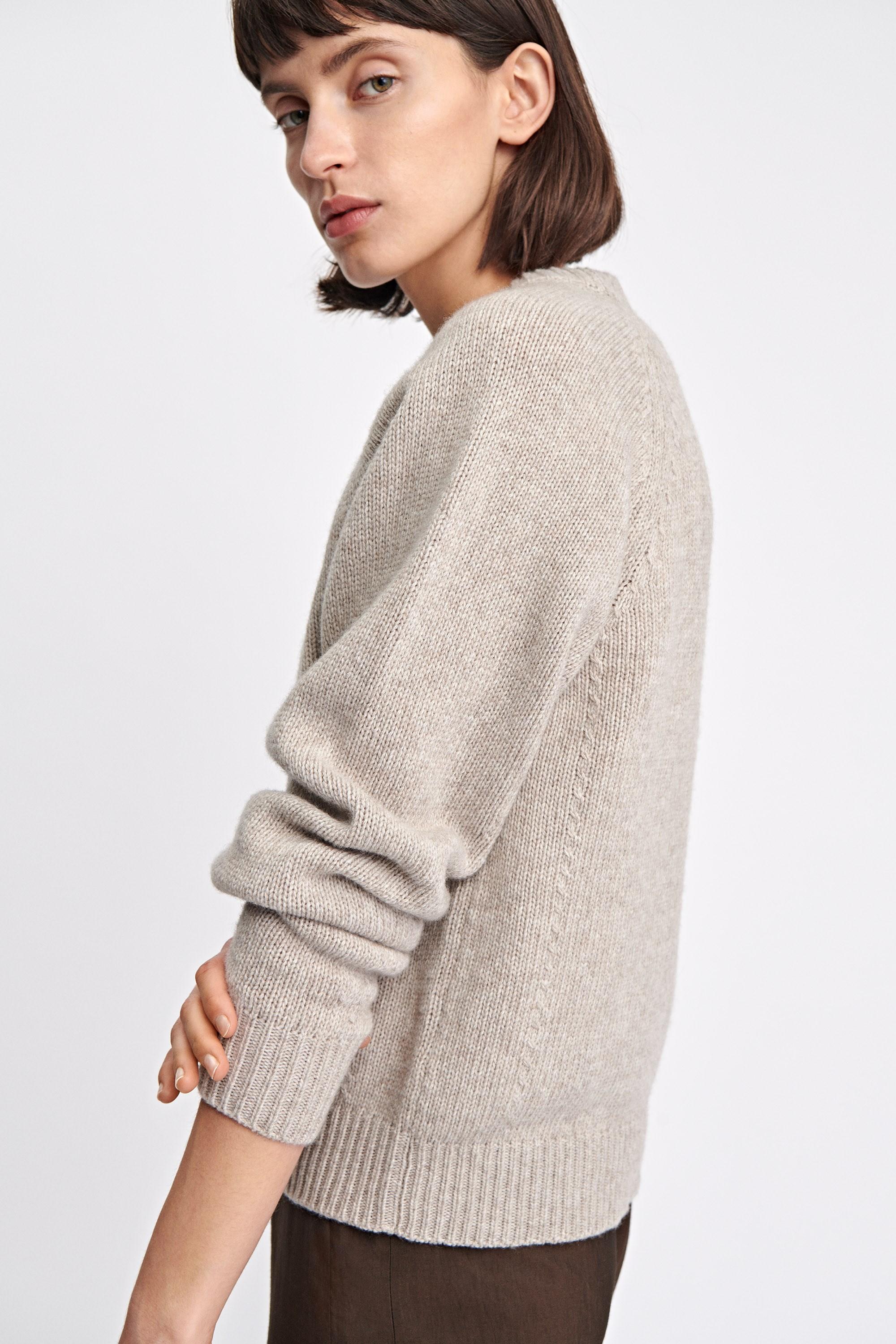 filippa k willow sweater grey beige