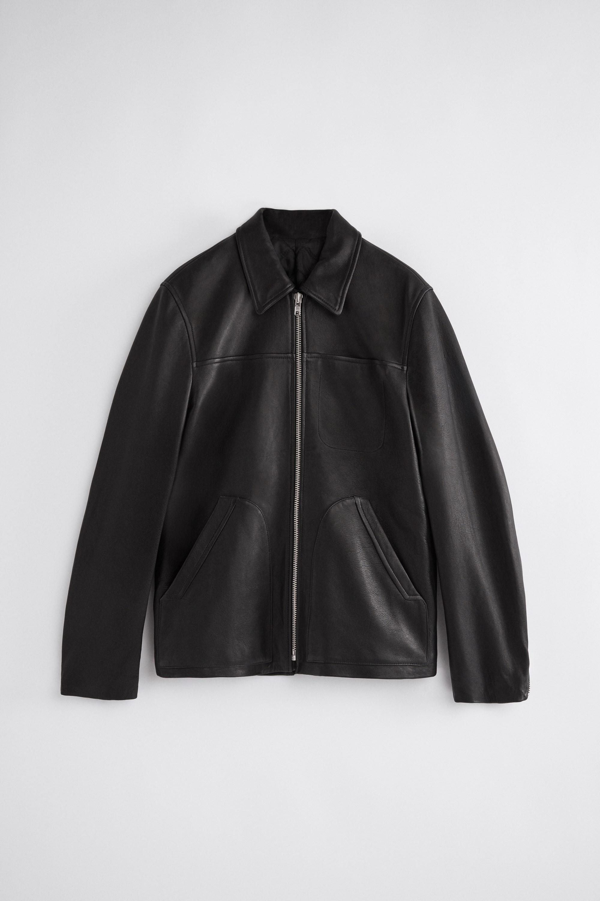 Filippa K Mens Black Wool Bomber Jacket Filippa K Ames Leather