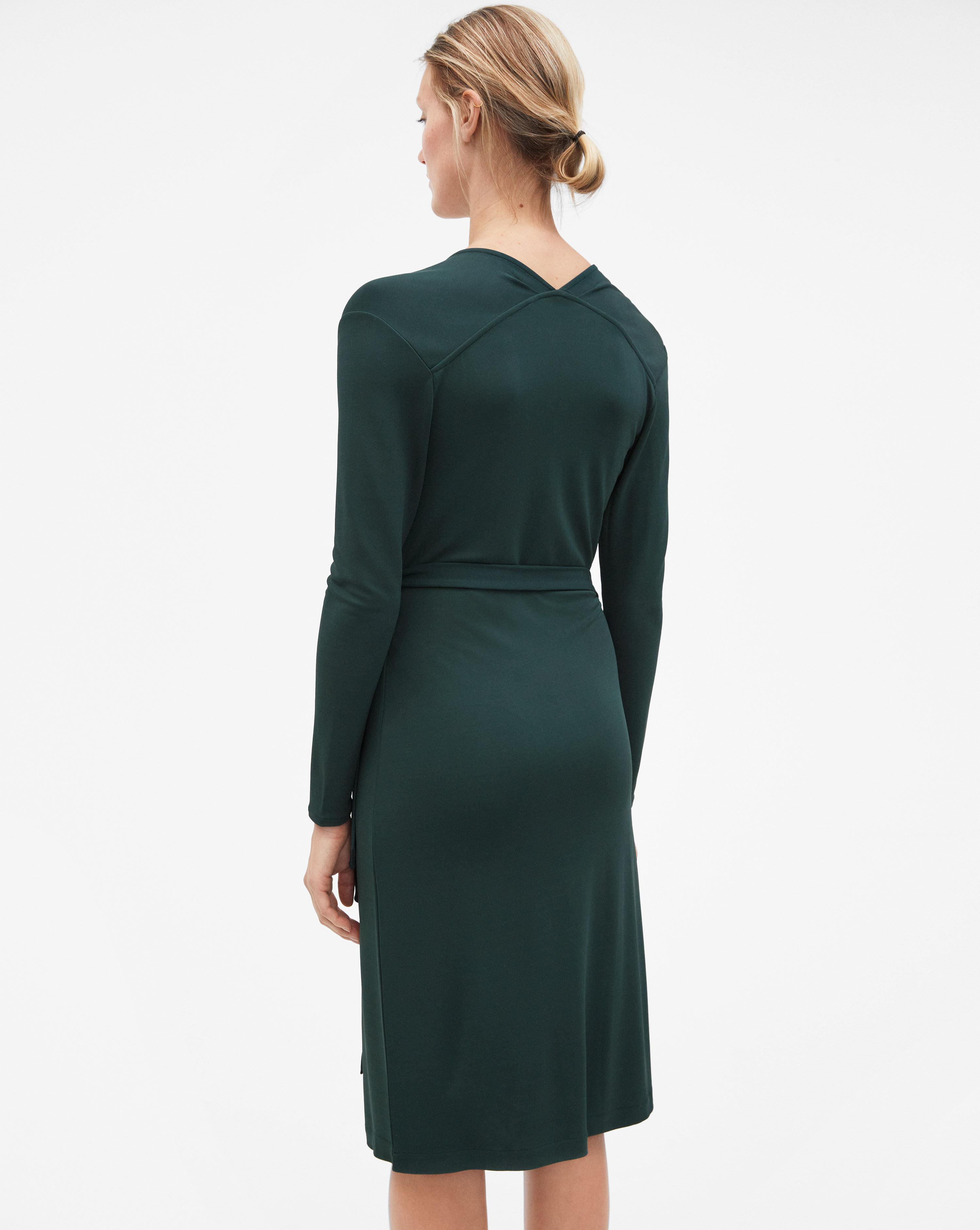 Filippa K Synthetic Drapey Crepe Wrap Dress Spruce in Green - Lyst