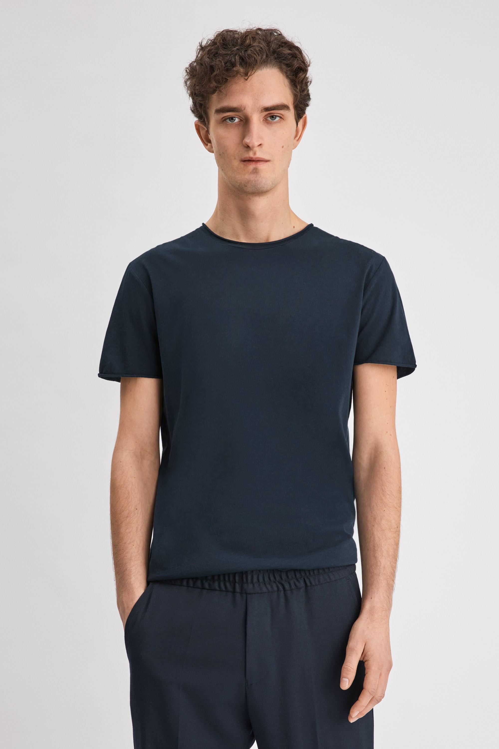 Filippa K Cotton Roll Neck Tee in Navy (Blue) for Men - Lyst