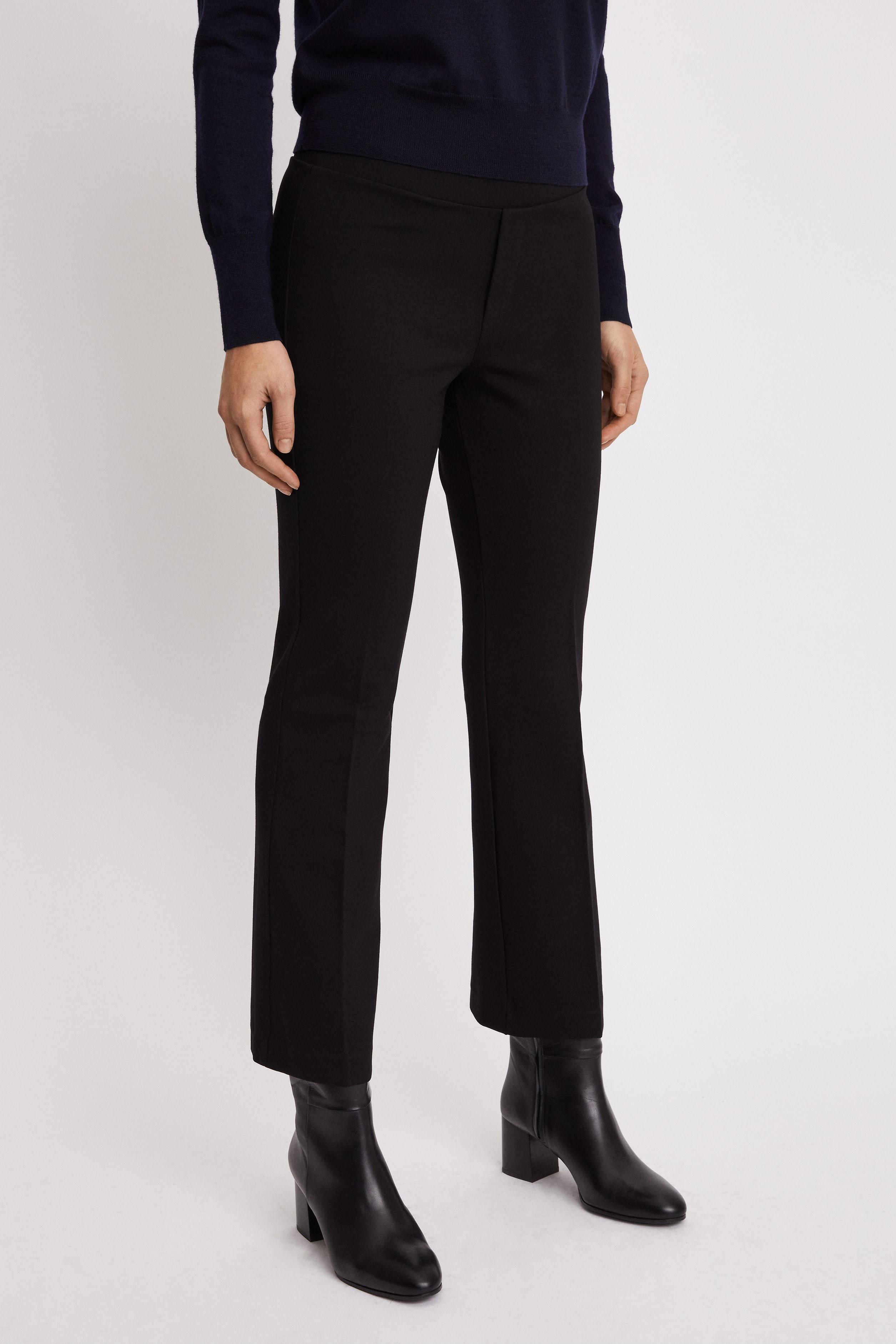 Cotton Poe Cropped Jersey Pant in Black 