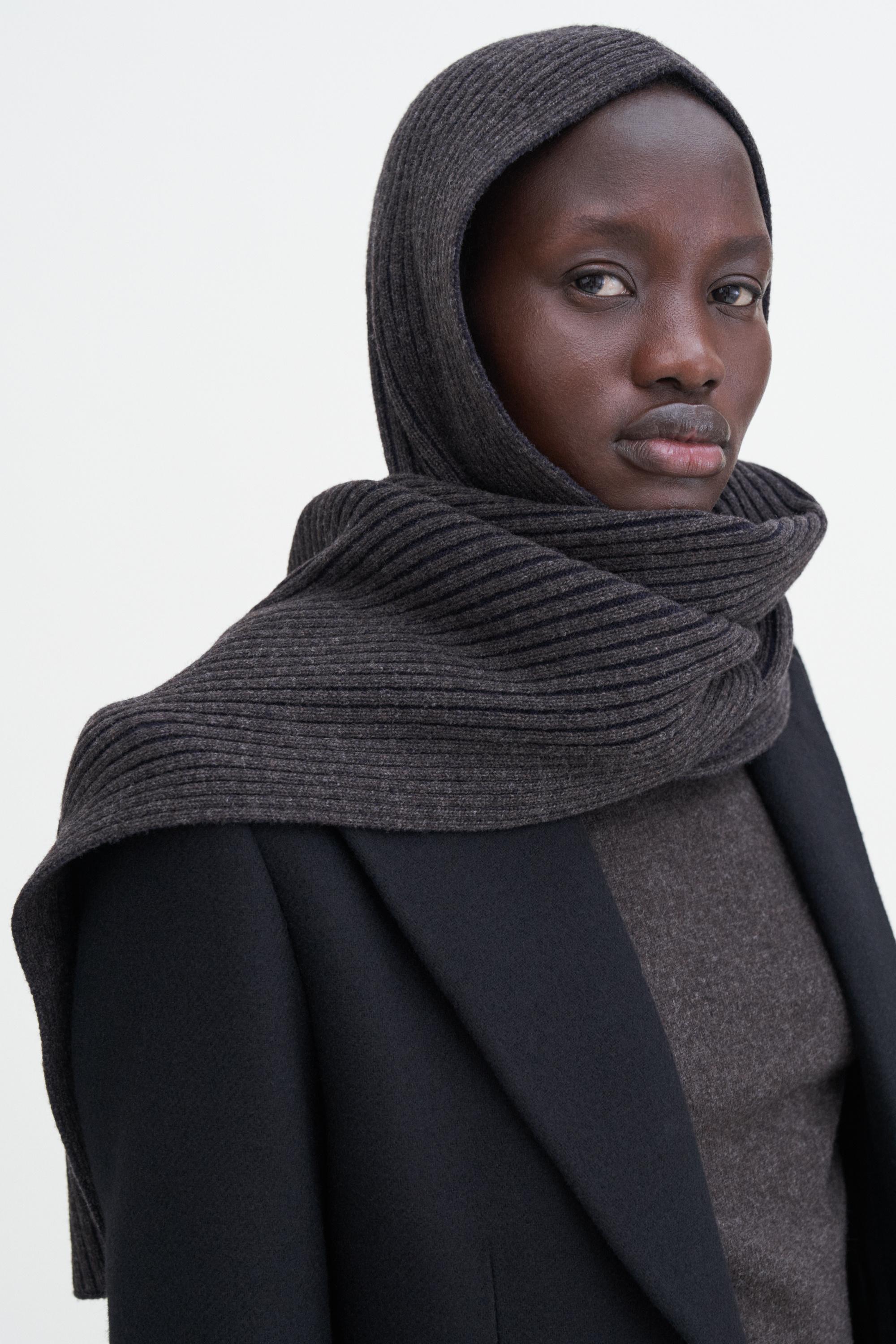 スカーフ Fabio Scarf in Black Wool Mix Black Wool Men Scarf, Suit Scarf, Scarves for Men, Hatsquare