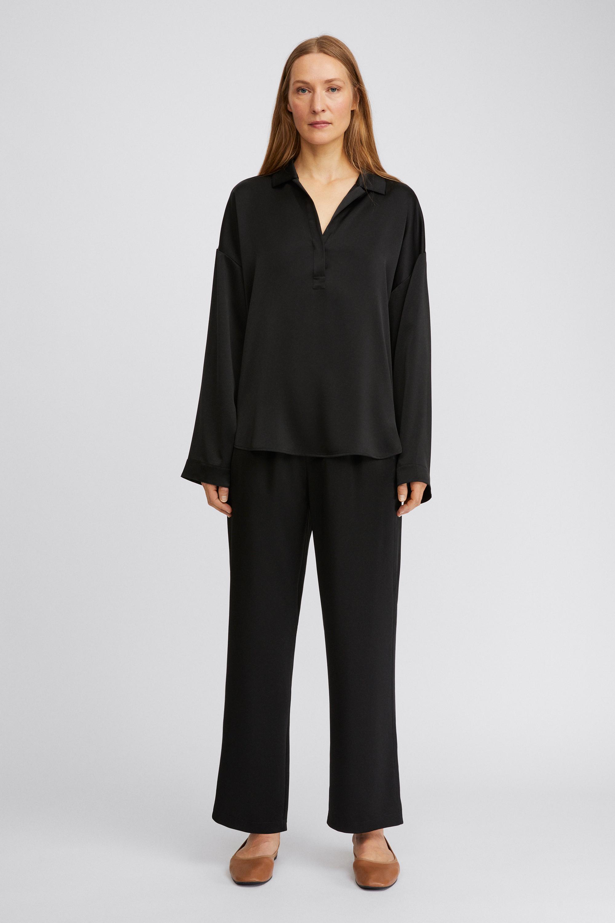 Filippa K Hayley Satin Trouser in Black 