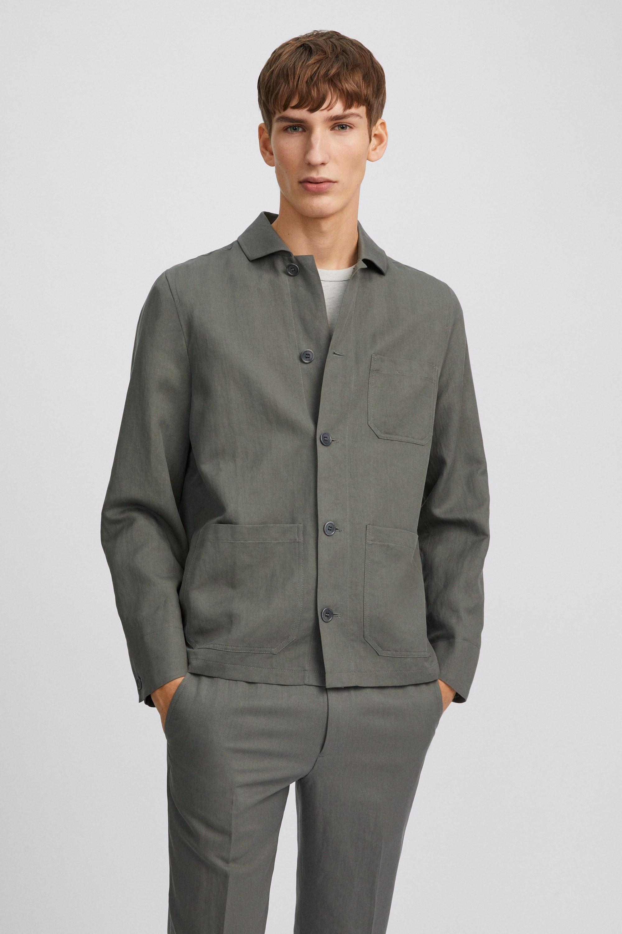 Filippa K Louis Linen Jacket in Nickel Grey (Gray) for Men | Lyst
